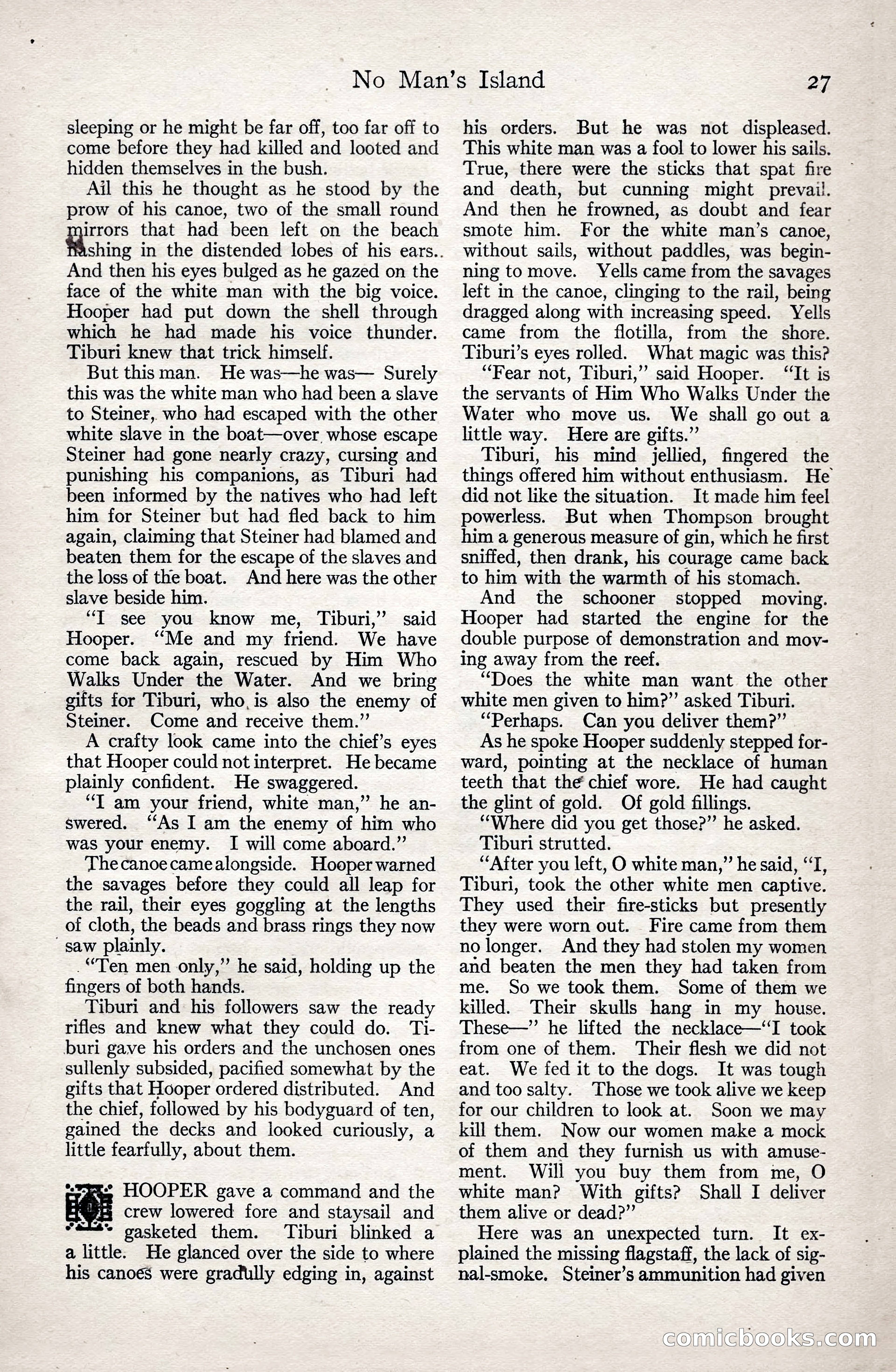 Adventure Magazine, January 3, 1921 — page 37 of 204