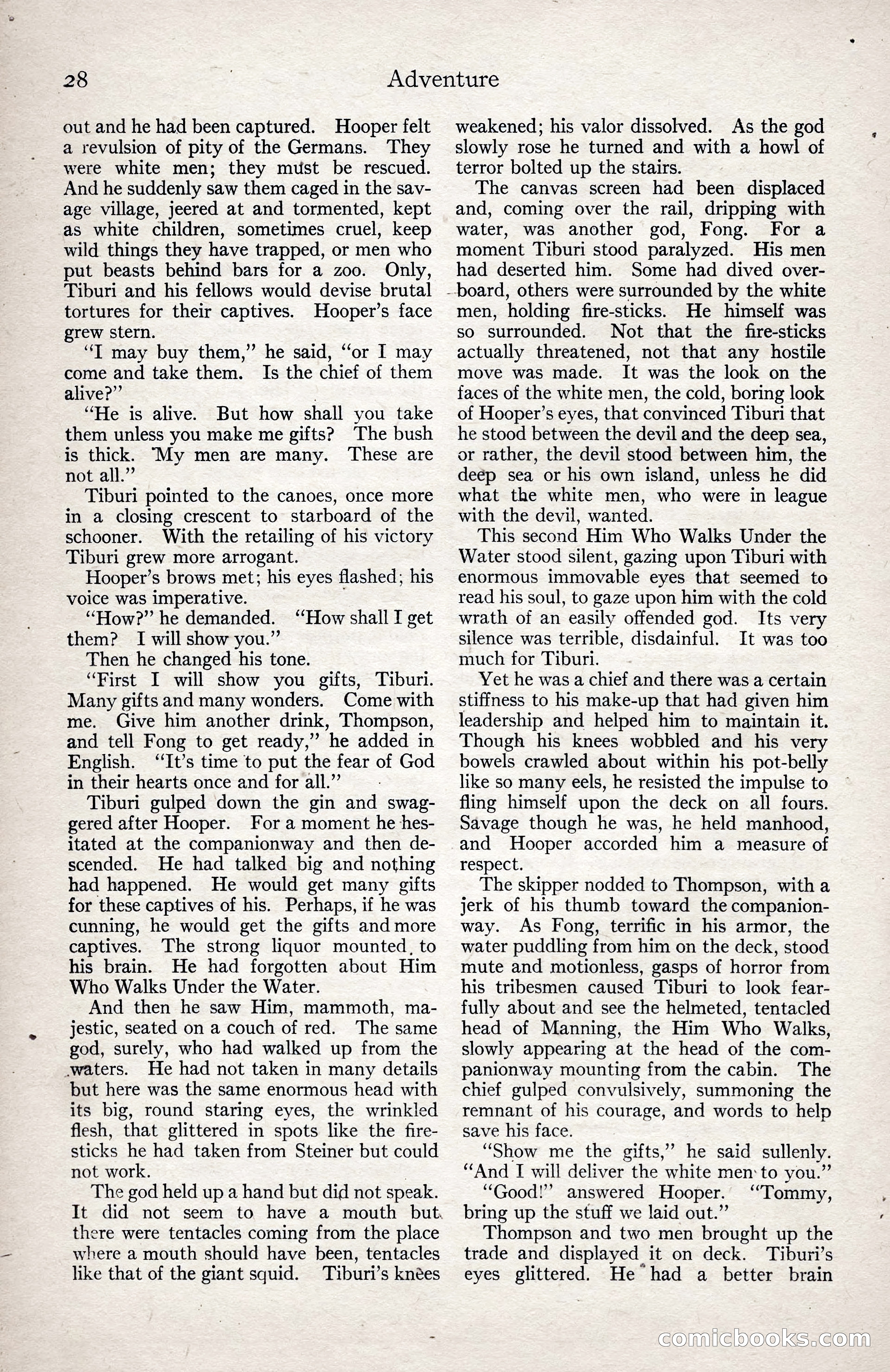 Adventure Magazine, January 3, 1921 — page 38 of 204