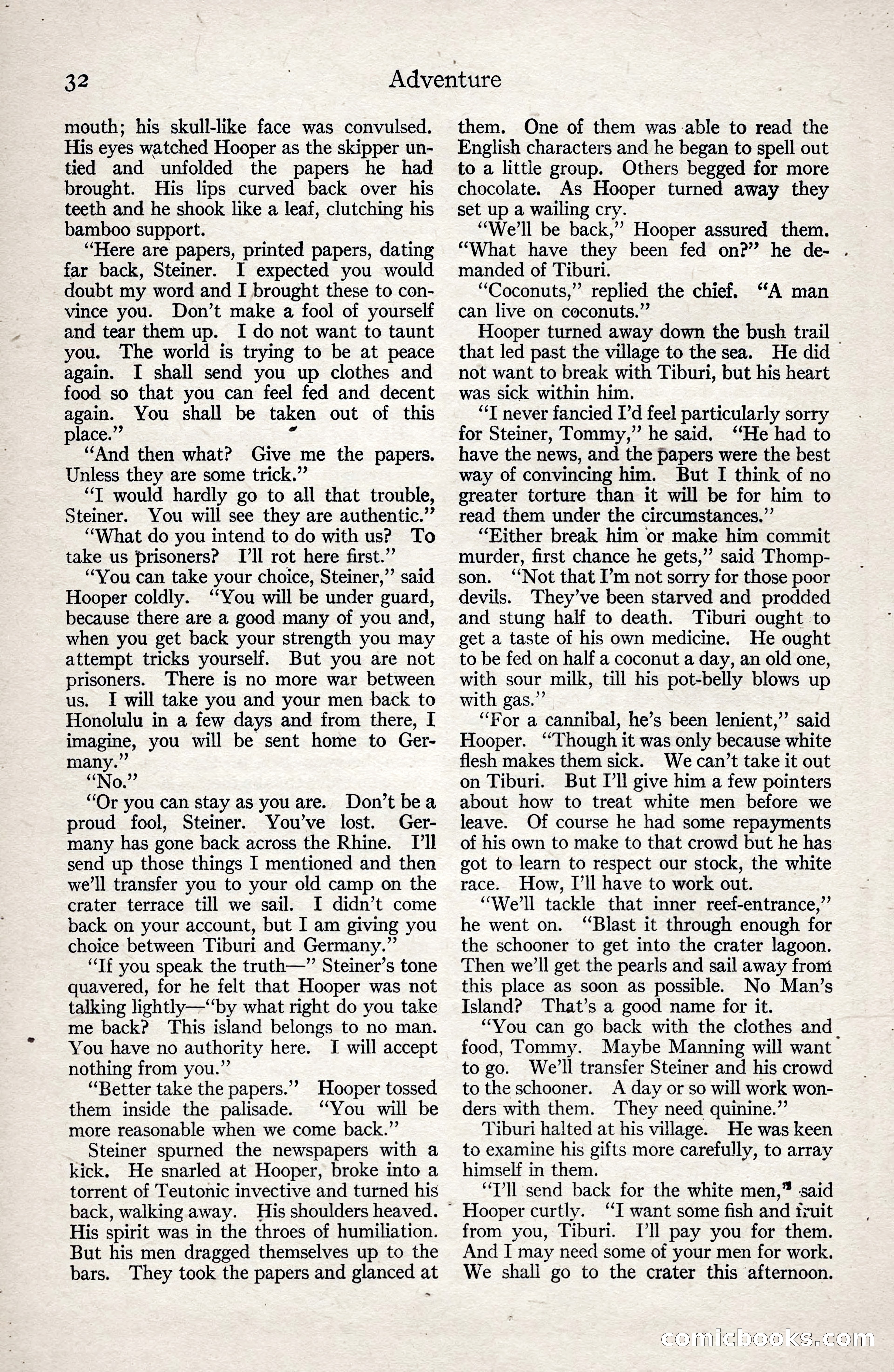 Adventure Magazine, January 3, 1921 — page 42 of 204