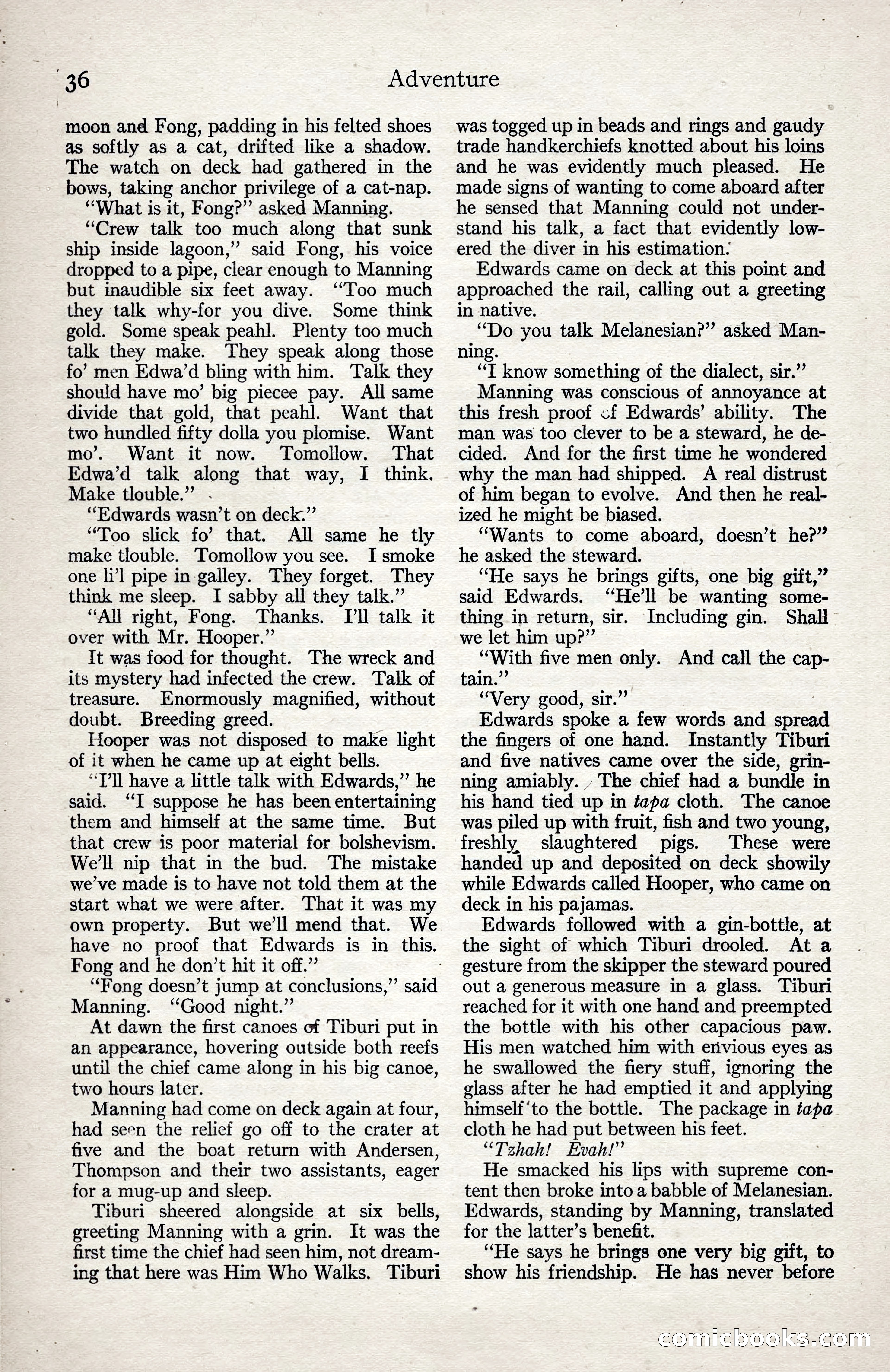 Adventure Magazine, January 3, 1921 — page 46 of 204