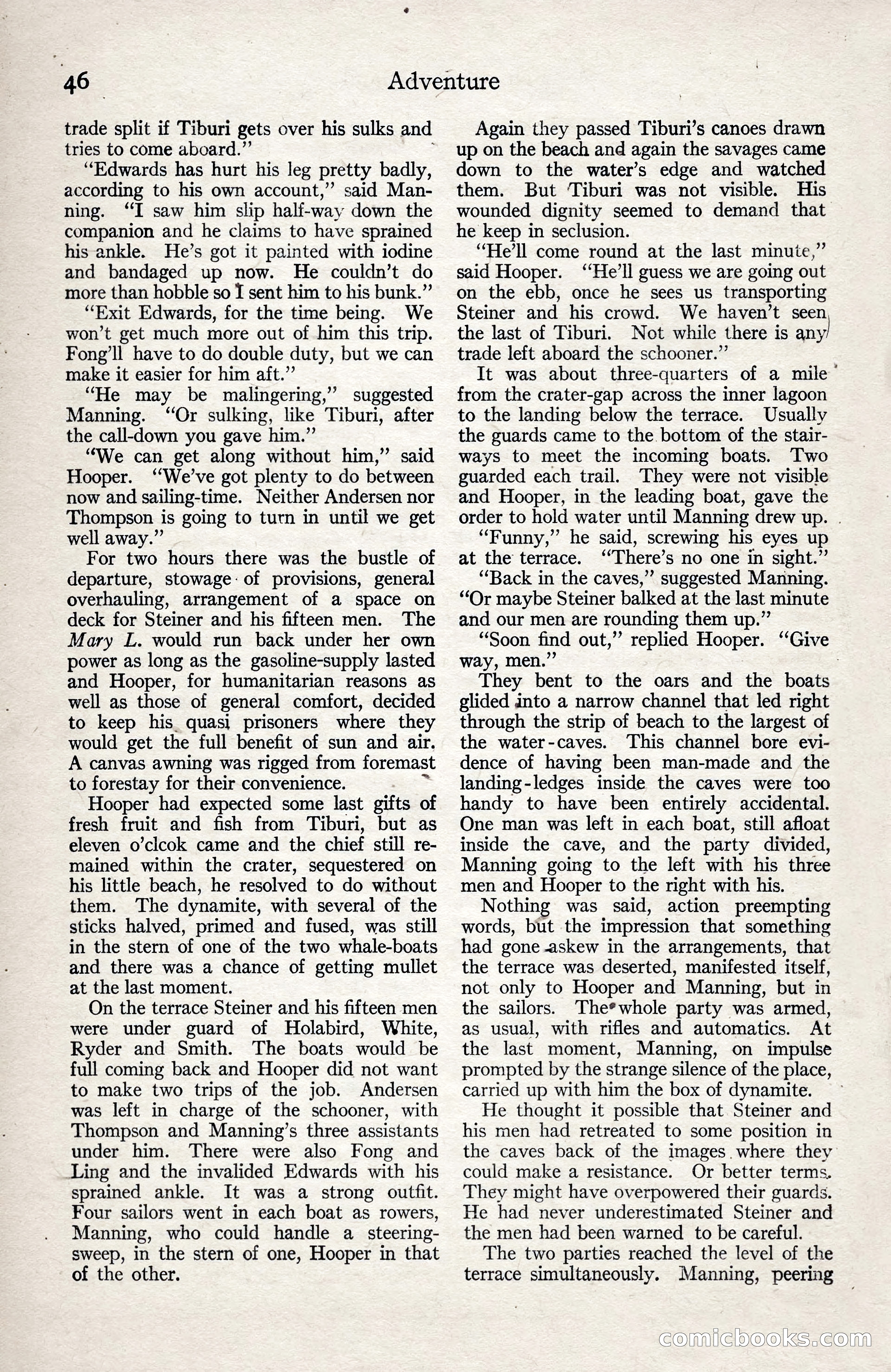 Adventure Magazine, January 3, 1921 — page 56 of 204