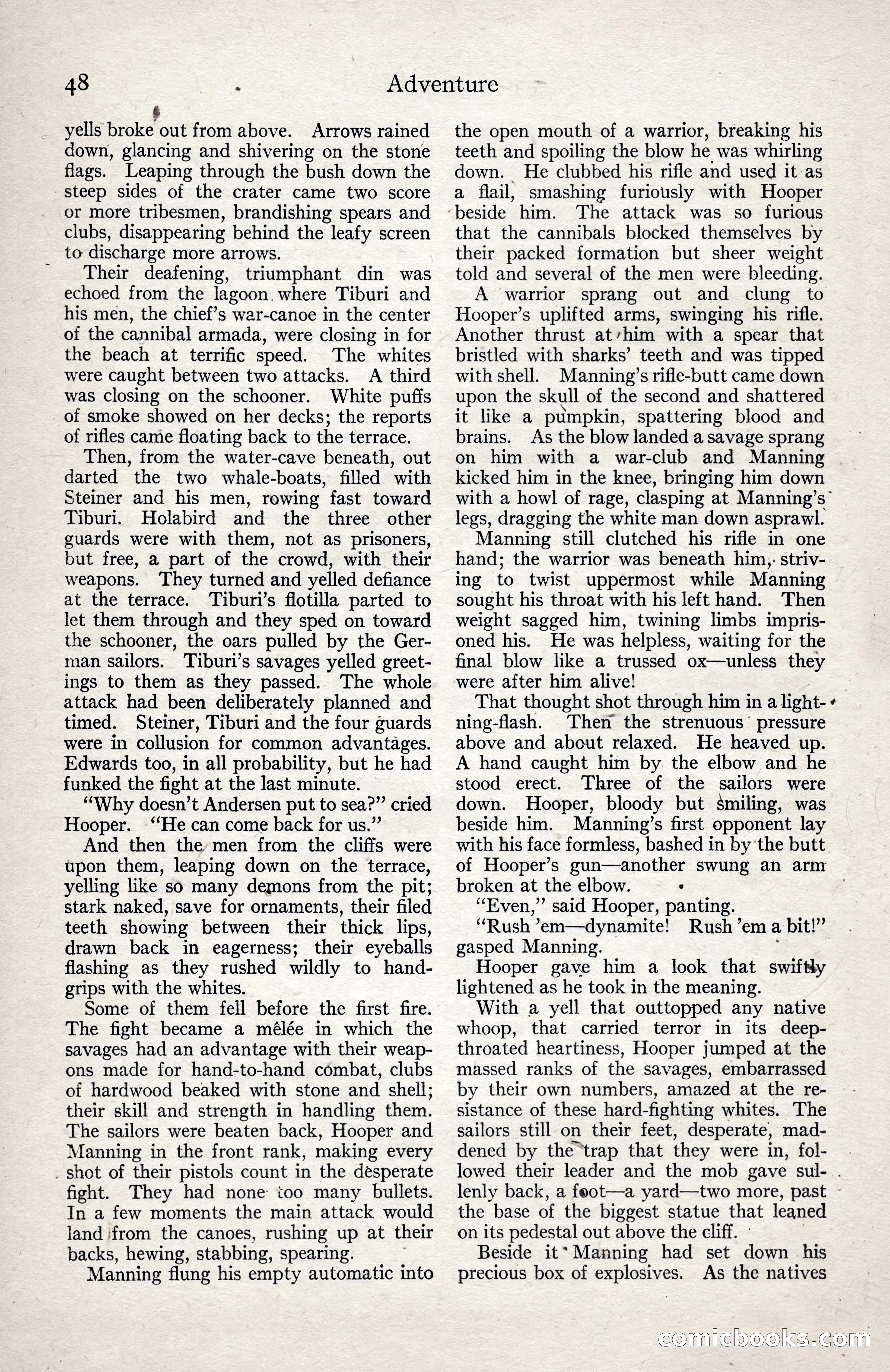 Adventure Magazine, January 3, 1921 — page 58 of 204