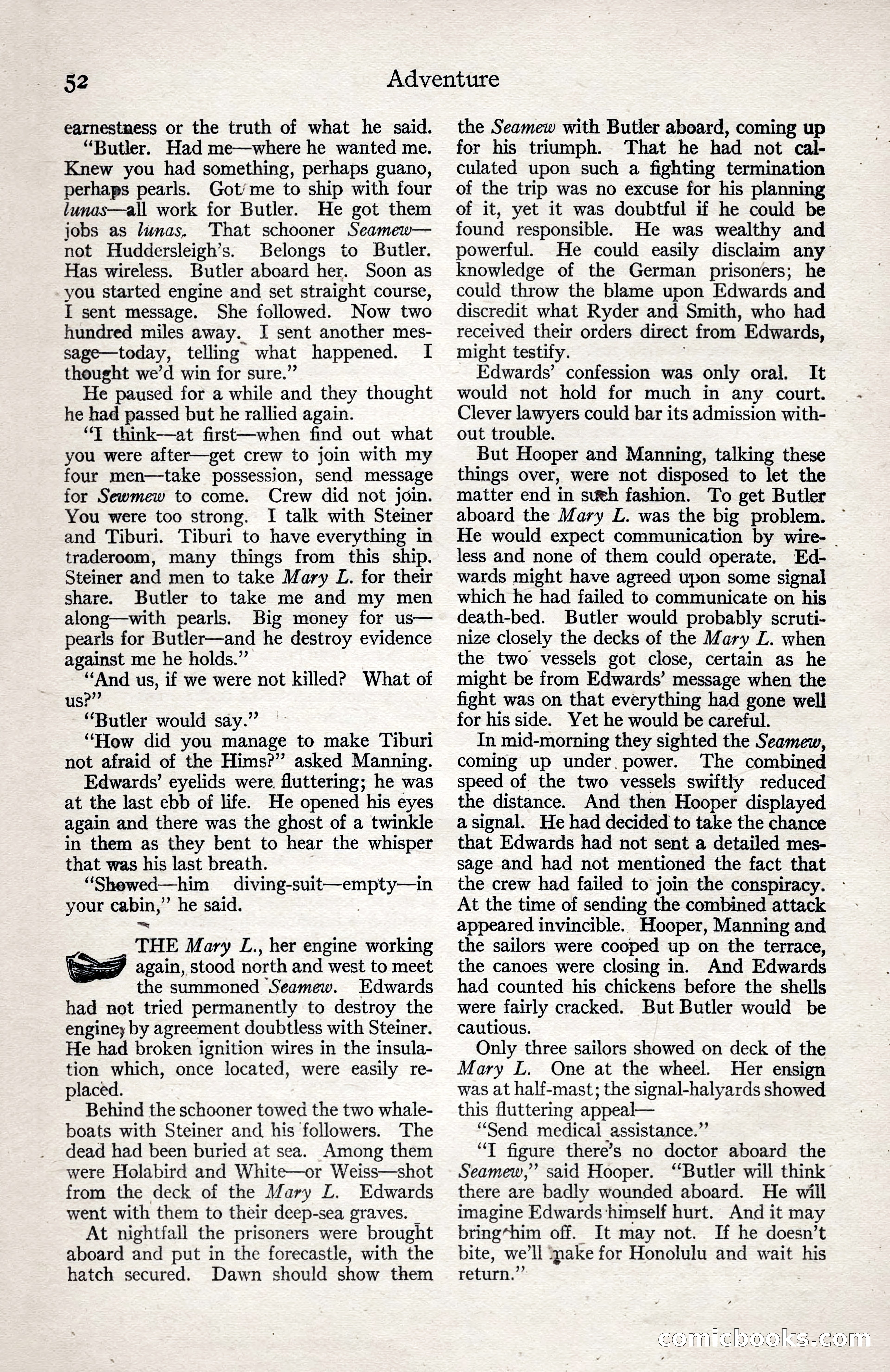 Adventure Magazine, January 3, 1921 — page 62 of 204