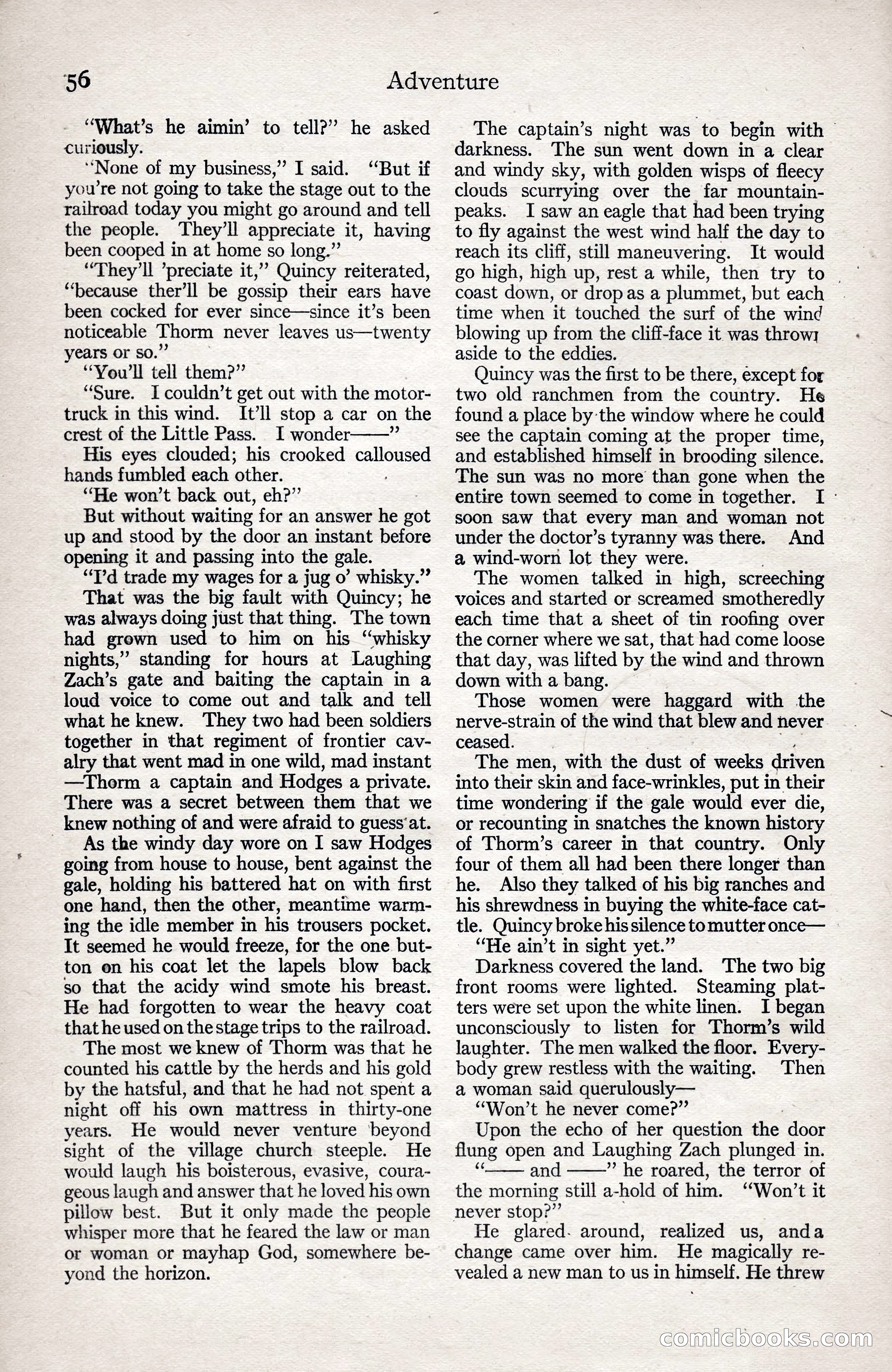 Adventure Magazine, January 3, 1921 — page 66 of 204