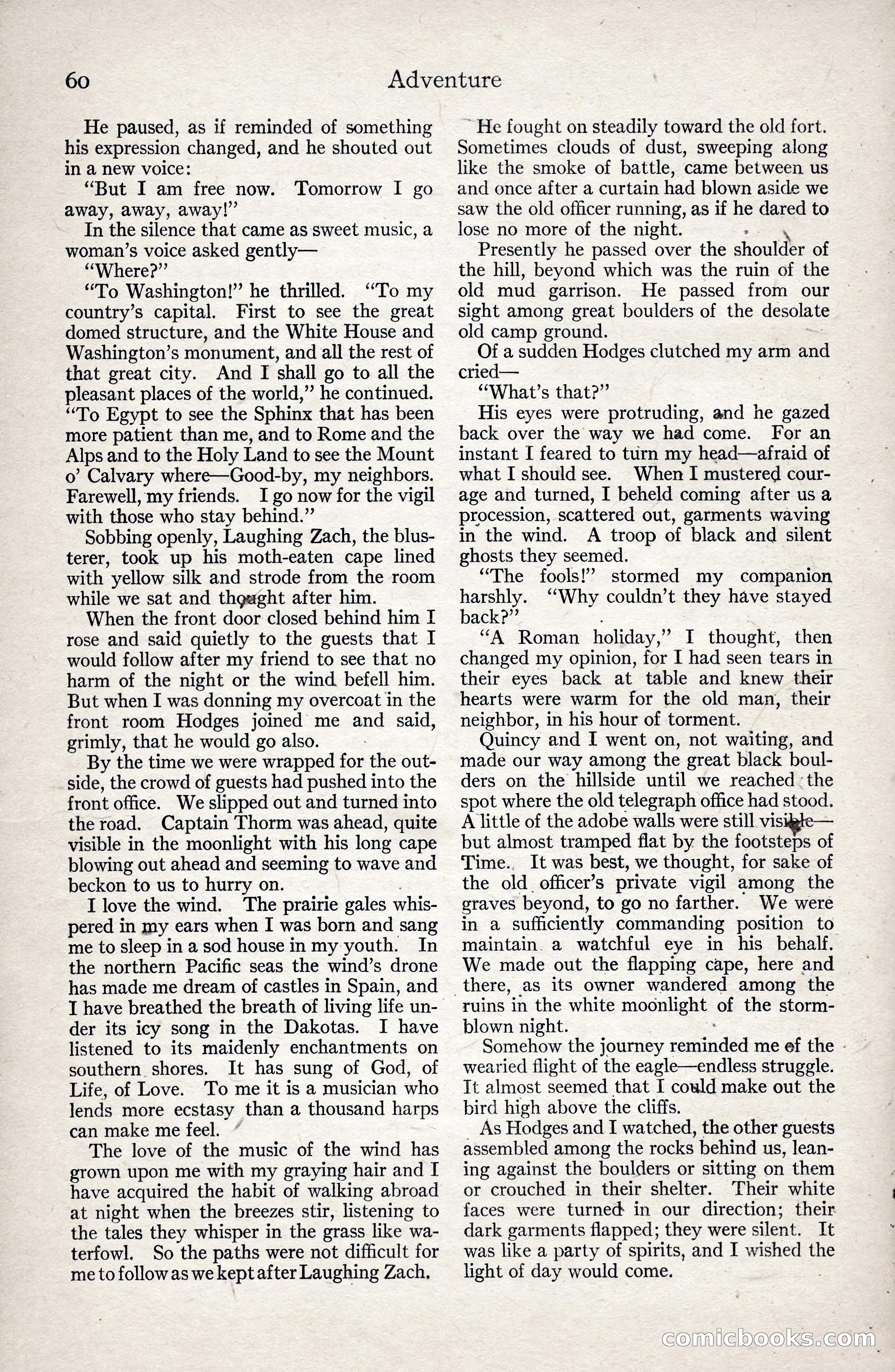 Adventure Magazine, January 3, 1921 — page 70 of 204