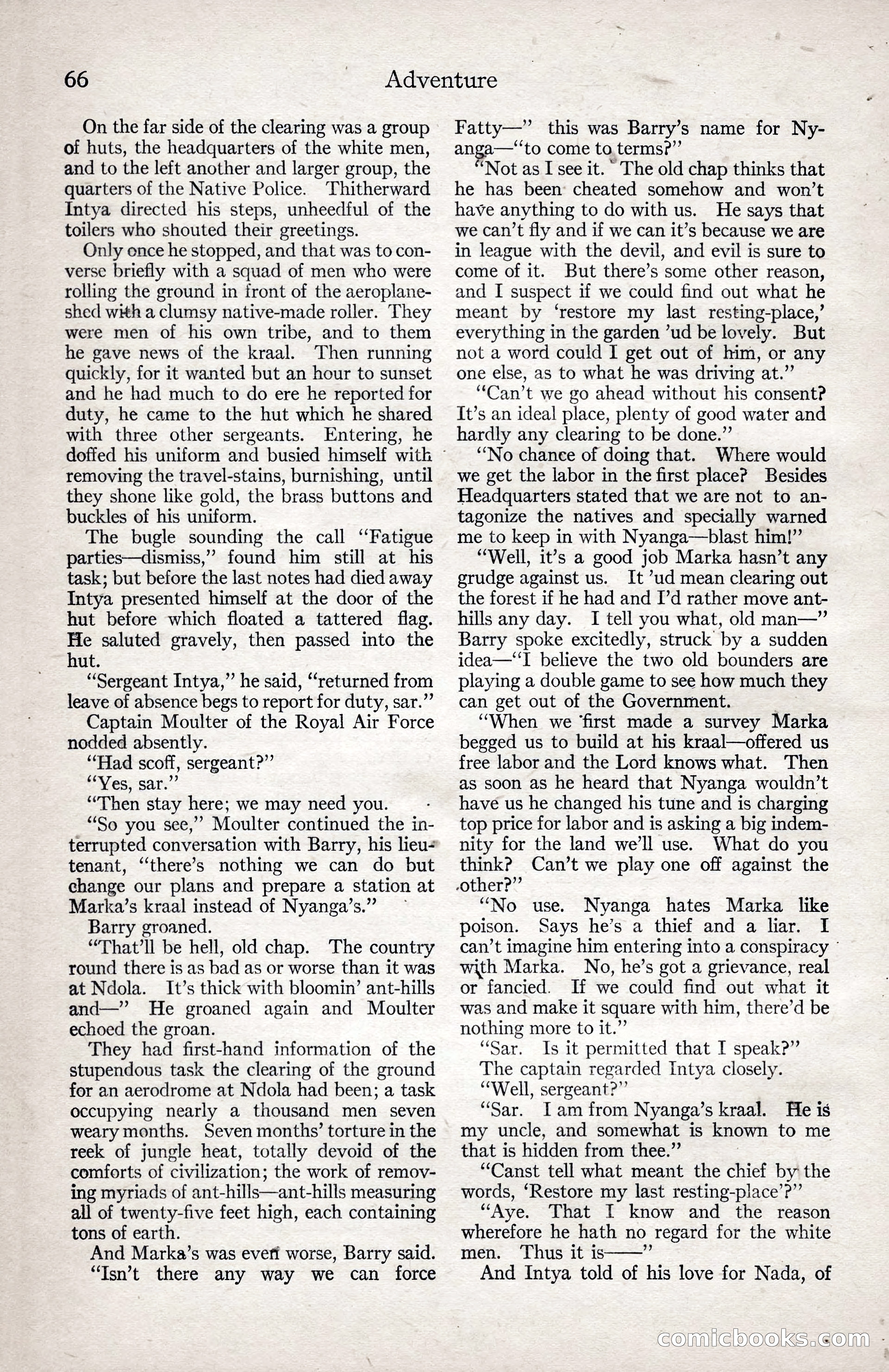 Adventure Magazine, January 3, 1921 — page 76 of 204