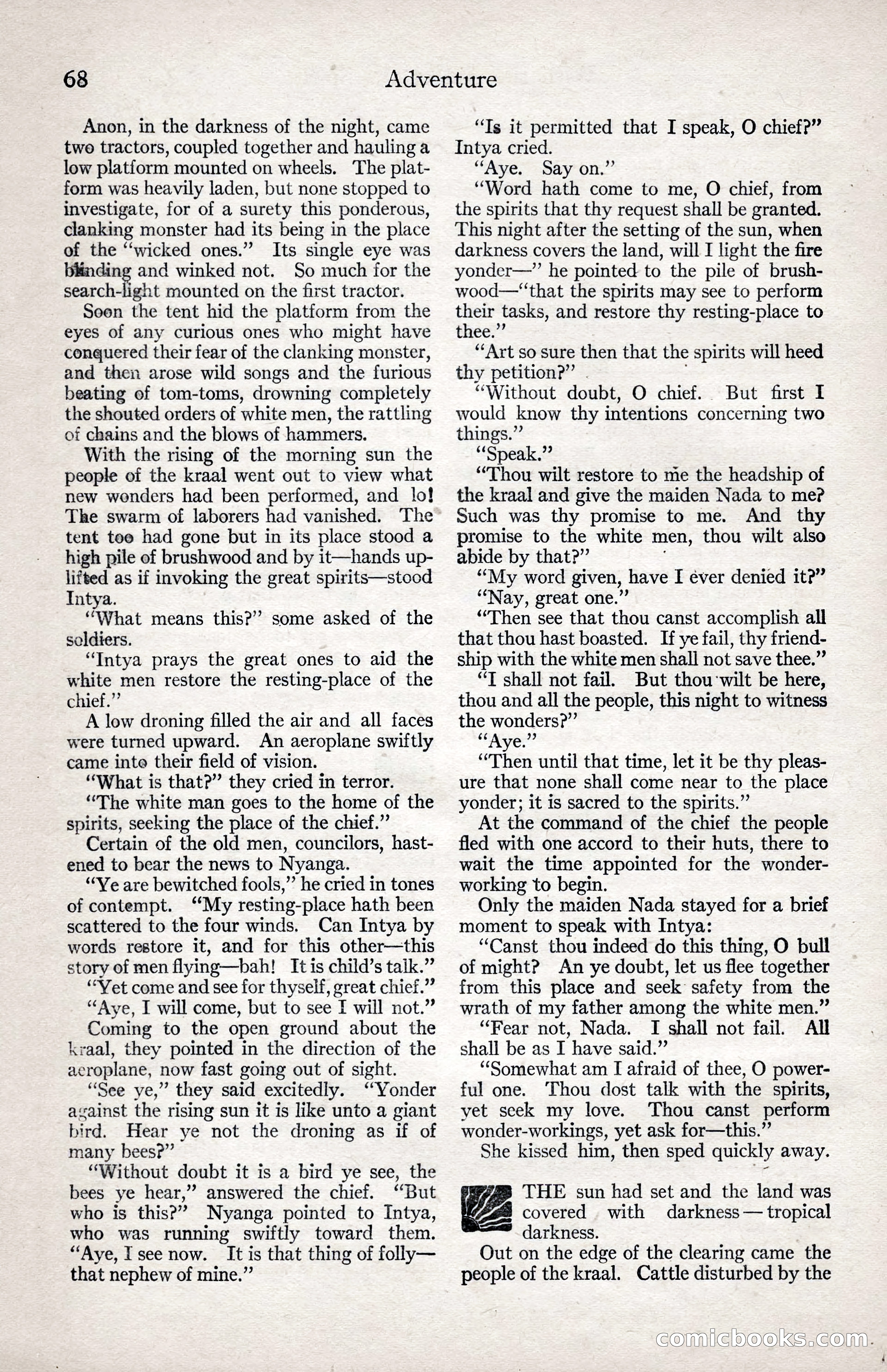 Adventure Magazine, January 3, 1921 — page 78 of 204
