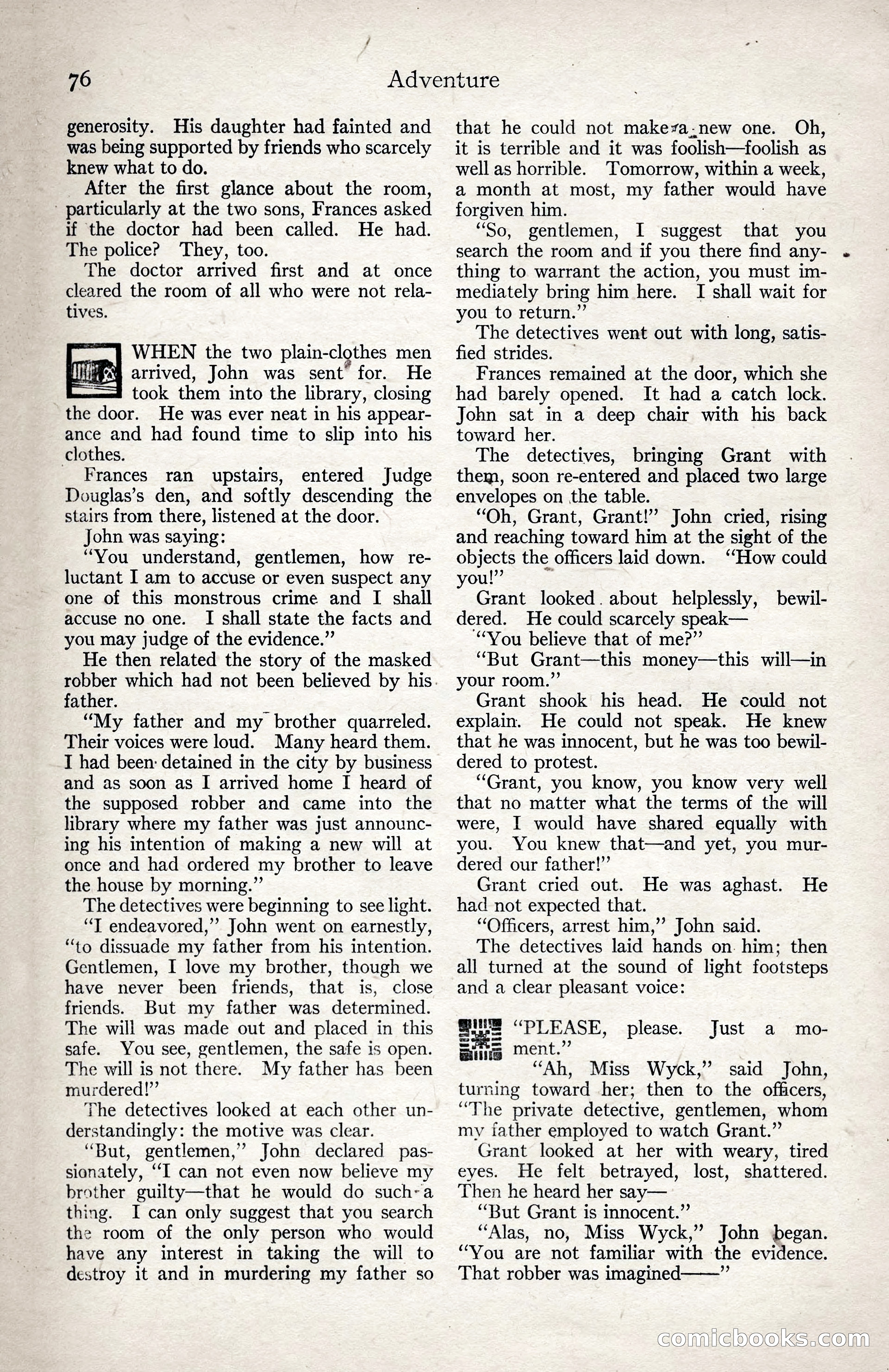 Adventure Magazine, January 3, 1921 — page 86 of 204