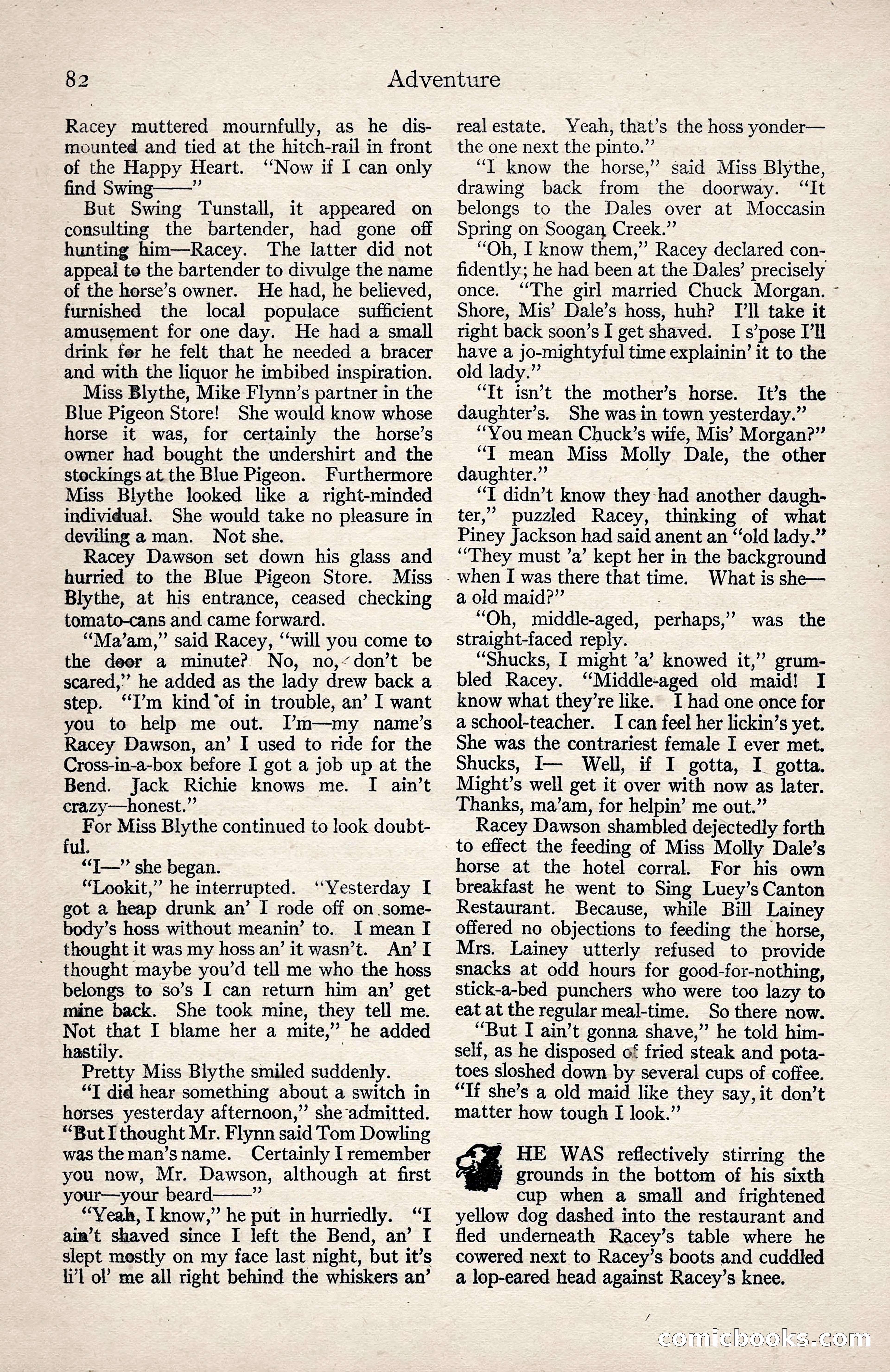 Adventure Magazine, January 3, 1921 — page 92 of 204