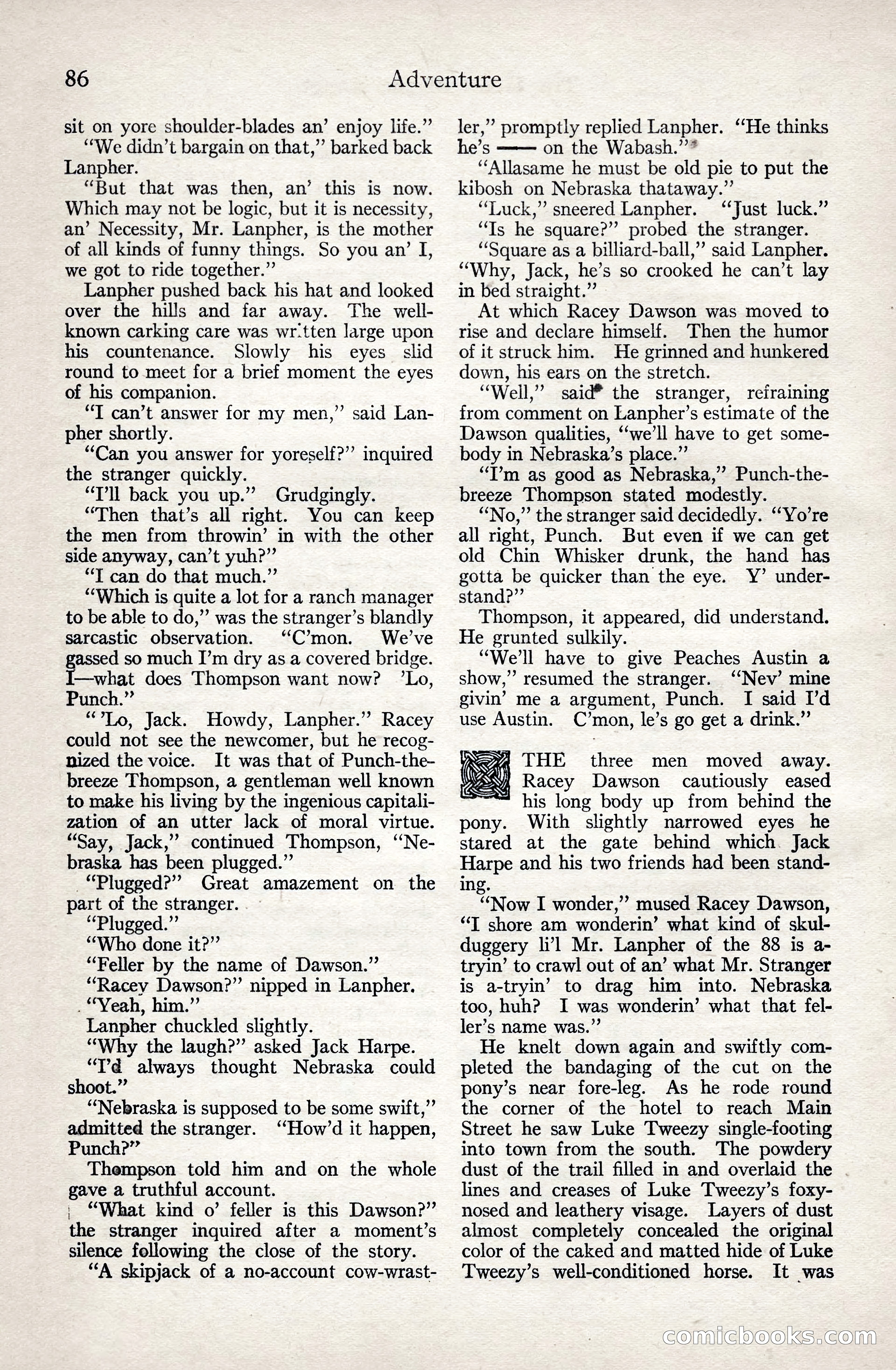 Adventure Magazine, January 3, 1921 — page 96 of 204
