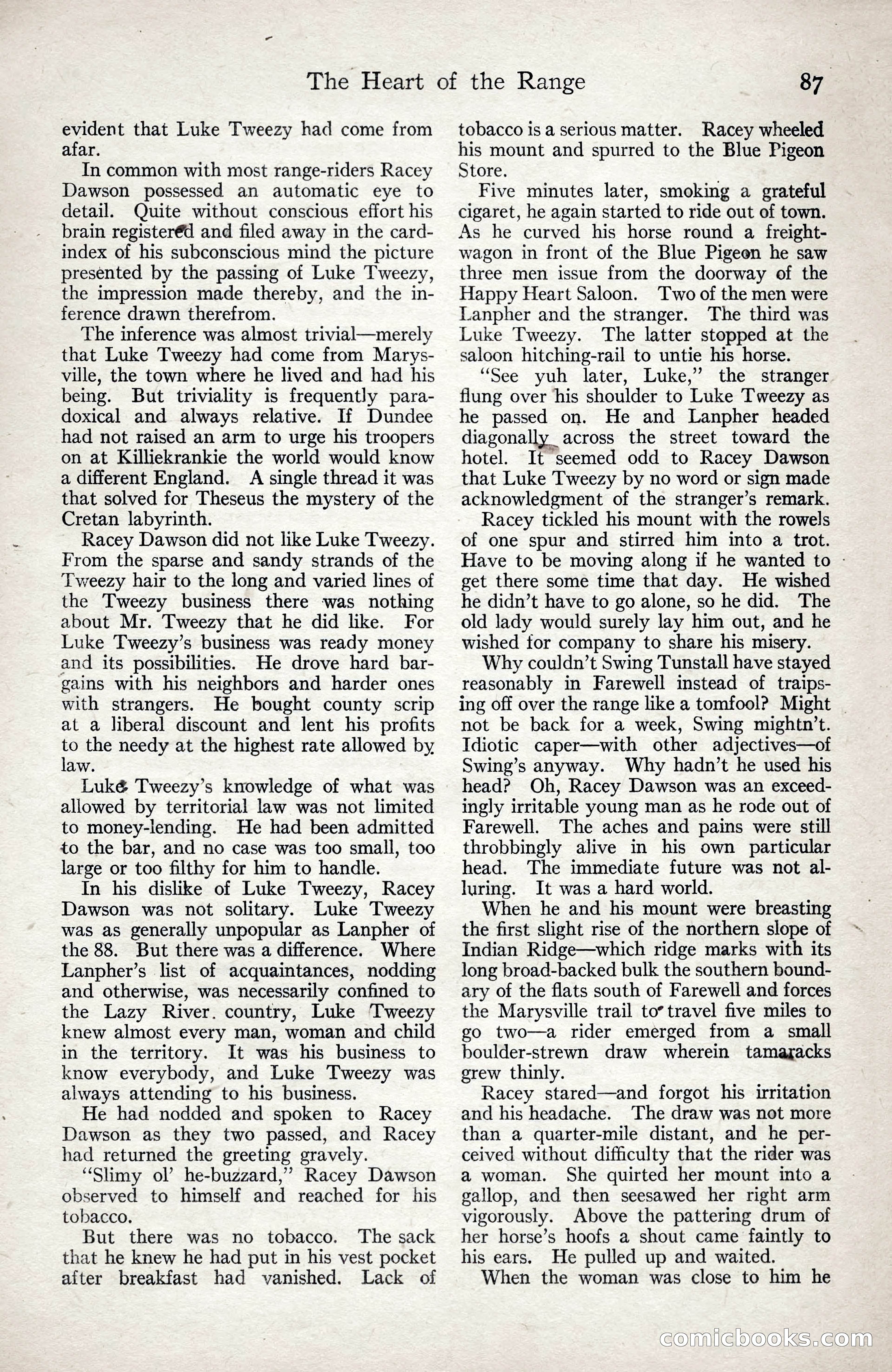 Adventure Magazine, January 3, 1921 — page 97 of 204
