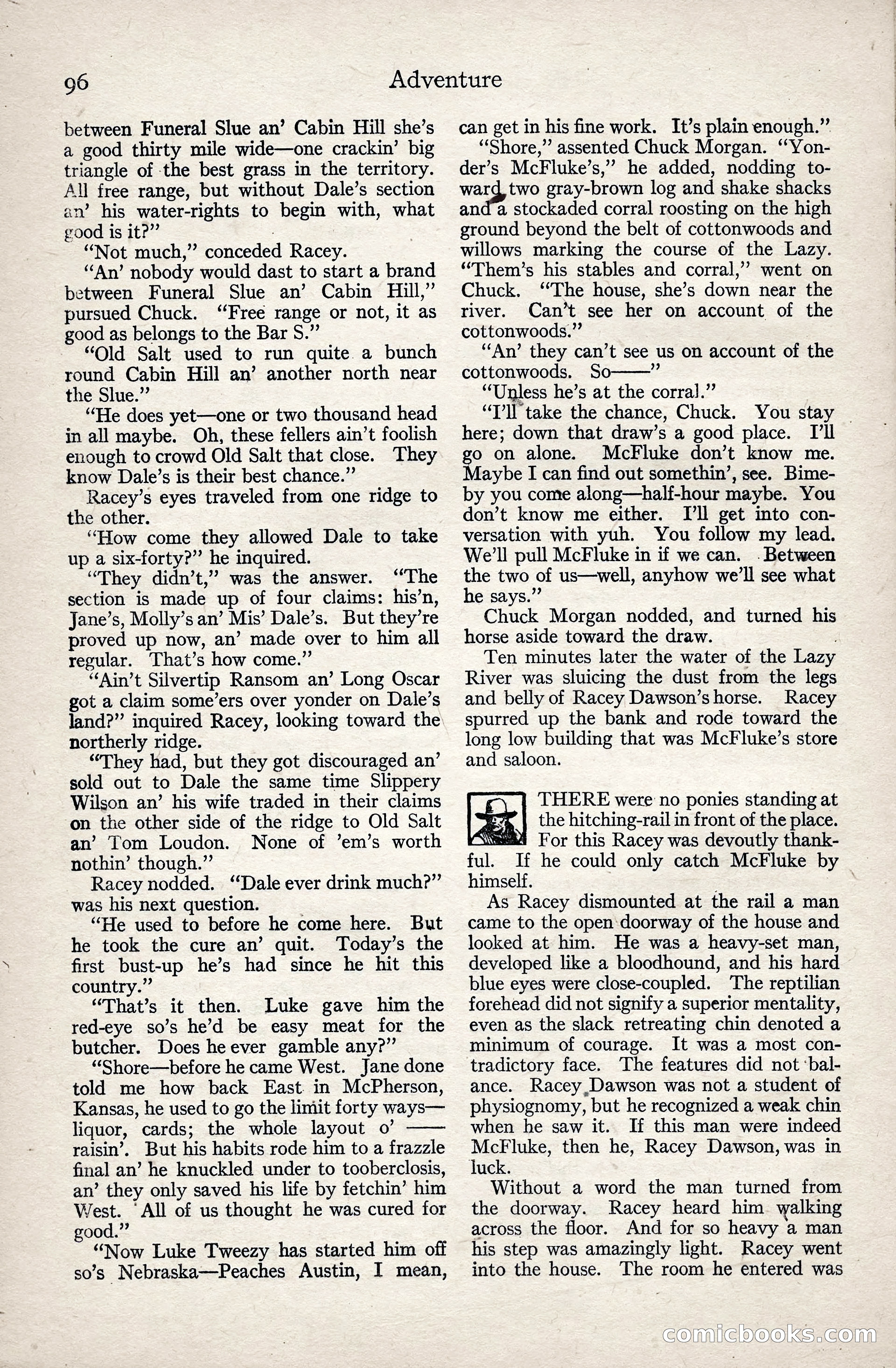 Adventure Magazine, January 3, 1921 — page 106 of 204