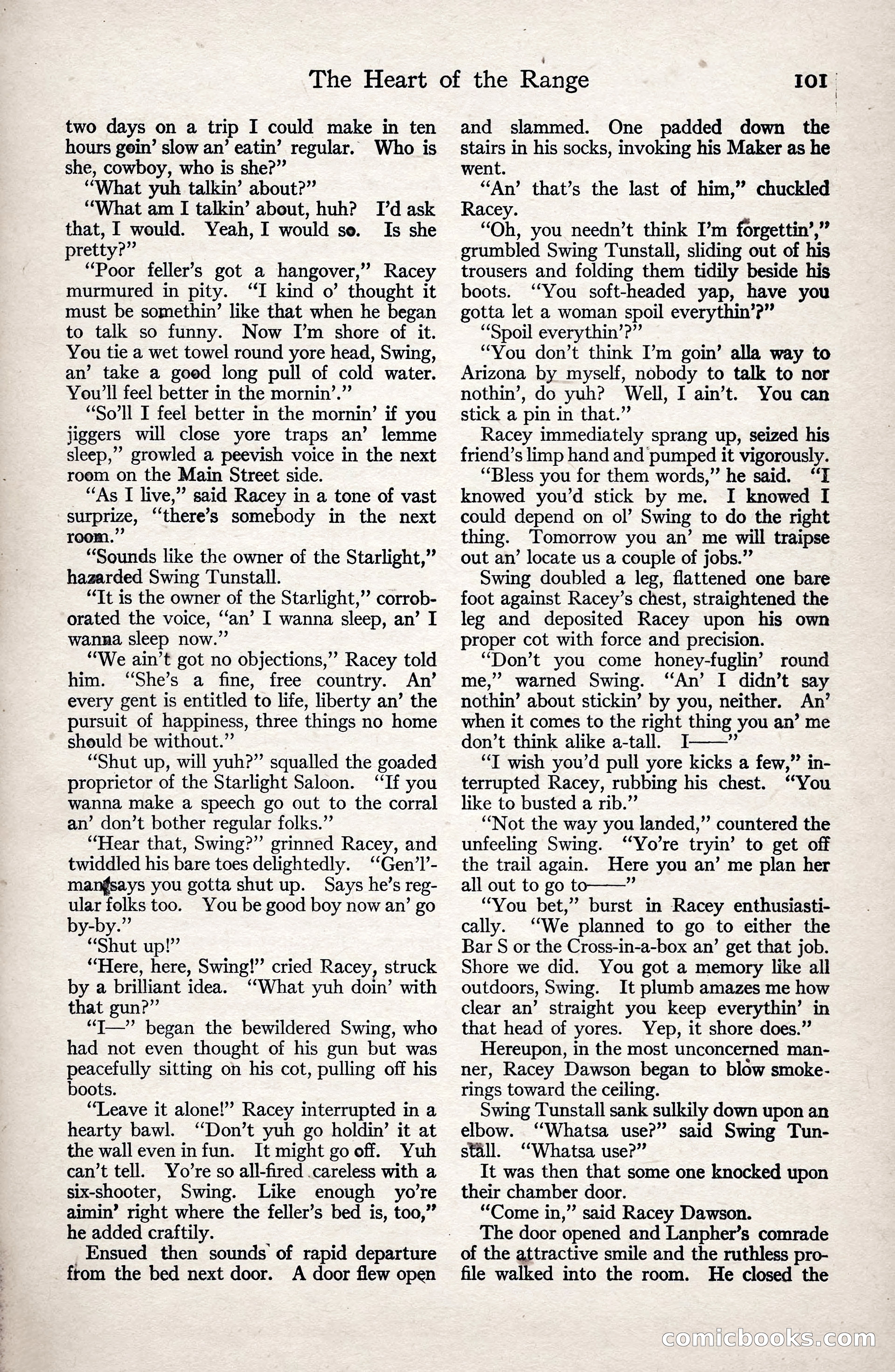 Adventure Magazine, January 3, 1921 — page 111 of 204