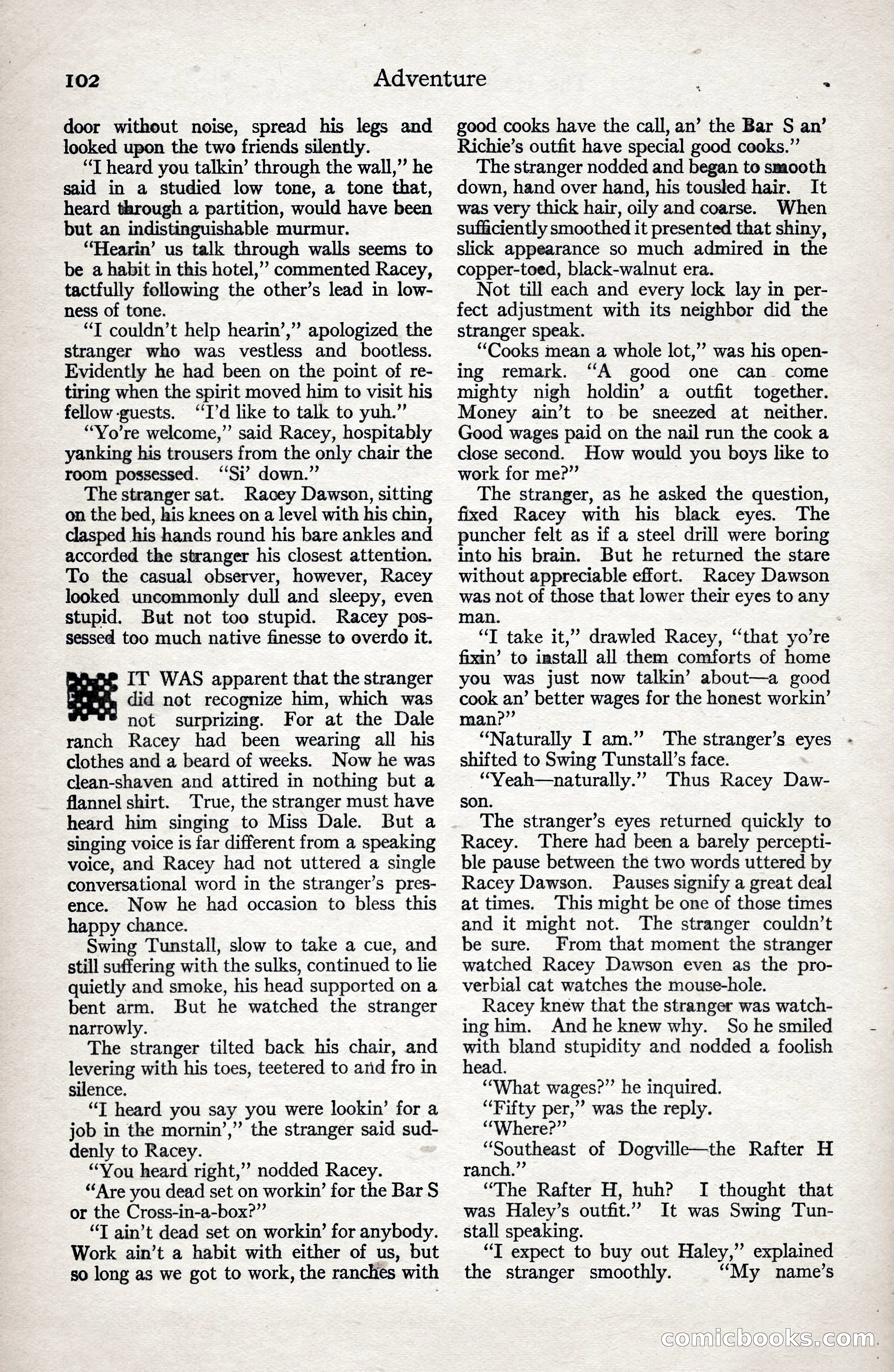 Adventure Magazine, January 3, 1921 — page 112 of 204