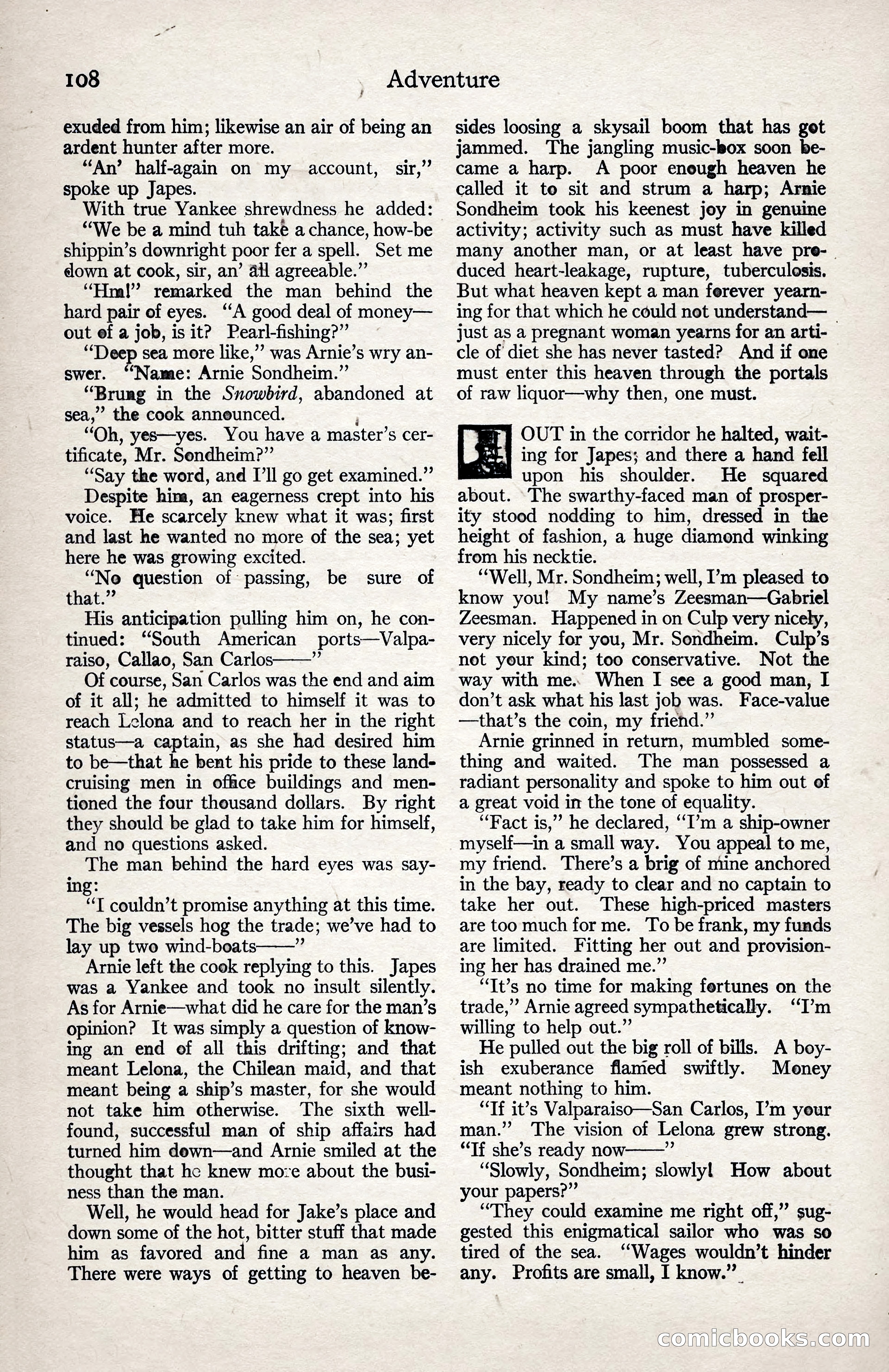 Adventure Magazine, January 3, 1921 — page 118 of 204