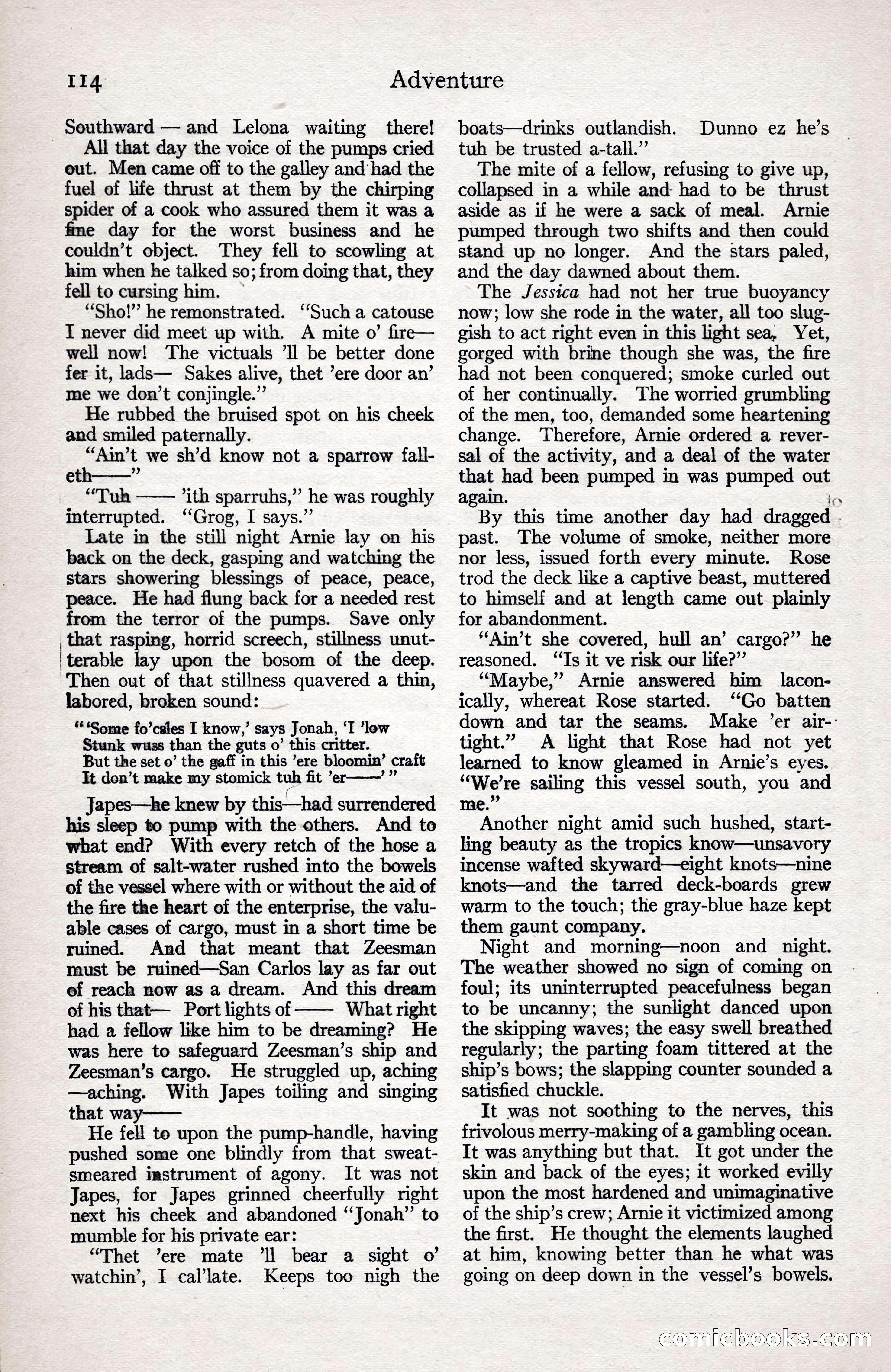 Adventure Magazine, January 3, 1921 — page 124 of 204