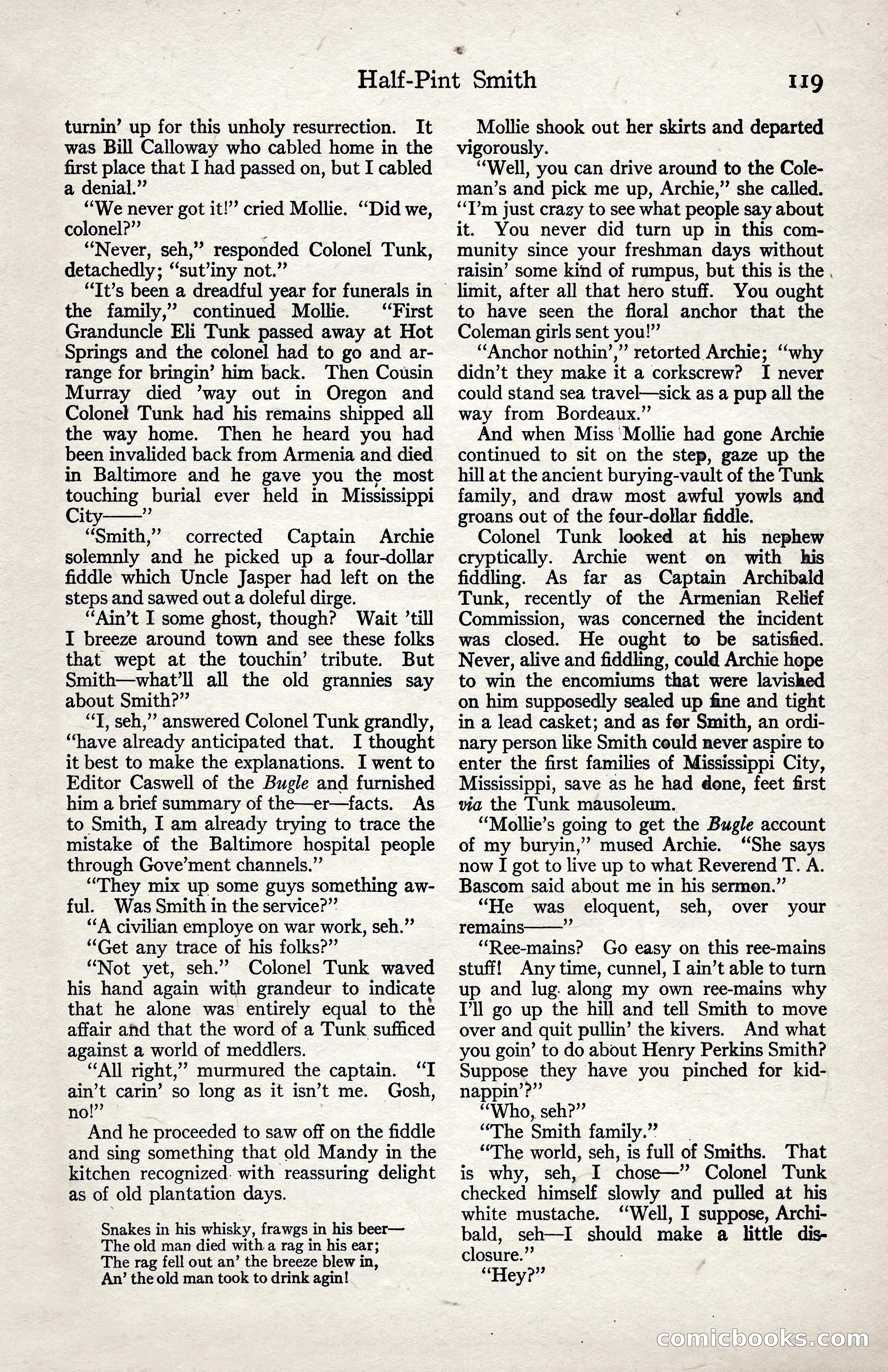 Adventure Magazine, January 3, 1921 — page 129 of 204