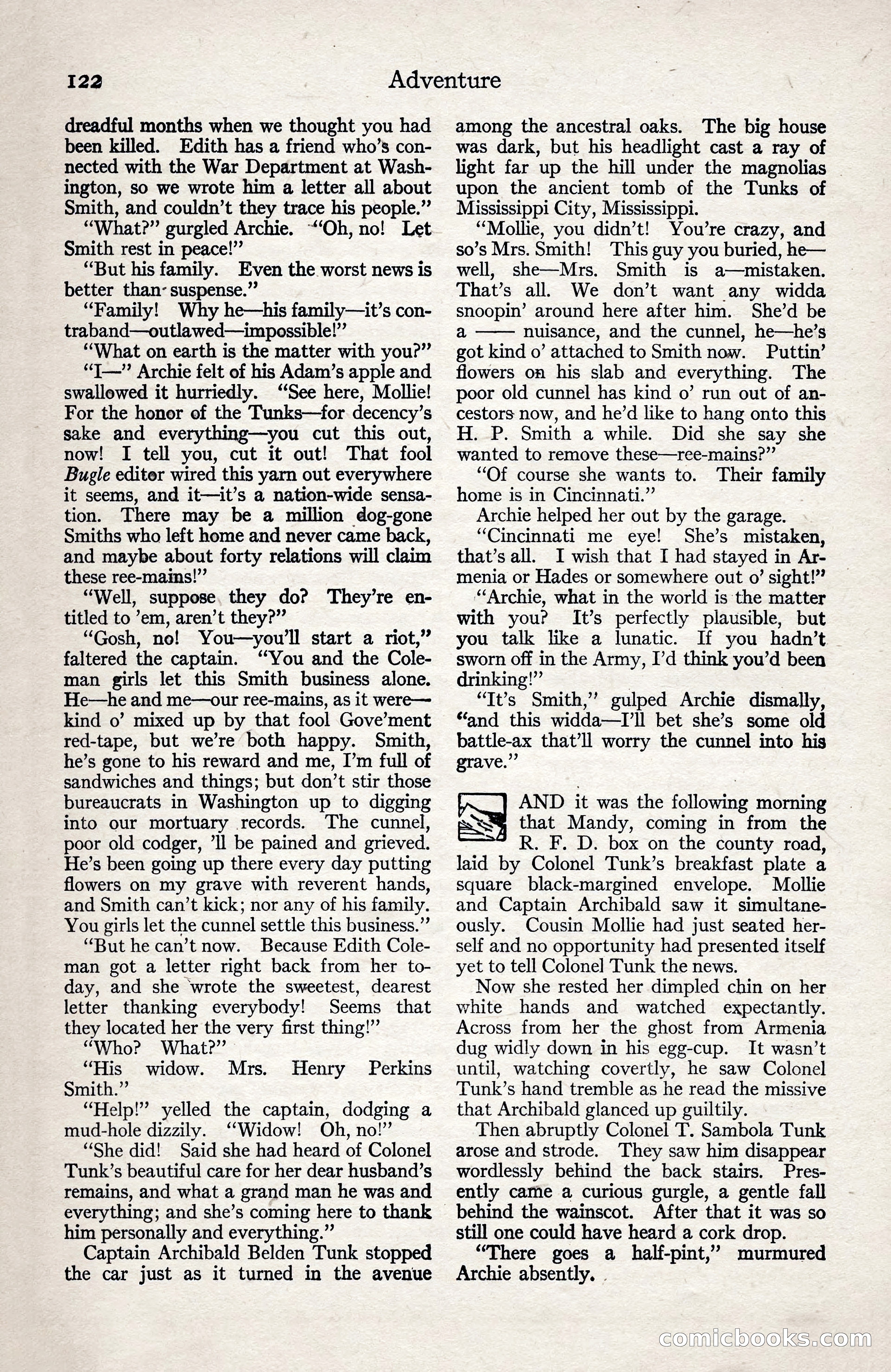Adventure Magazine, January 3, 1921 — page 132 of 204