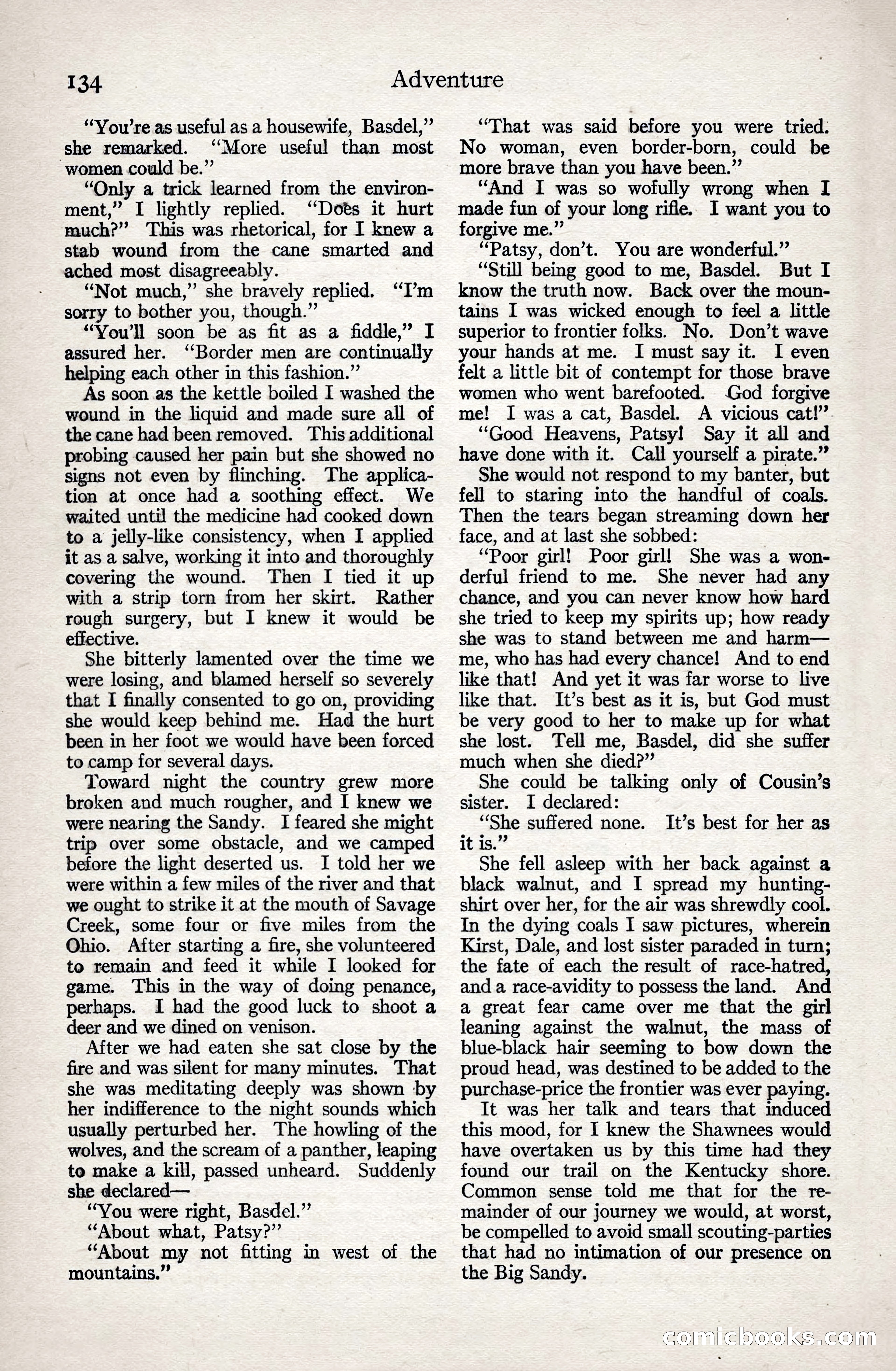 Adventure Magazine, January 3, 1921 — page 144 of 204
