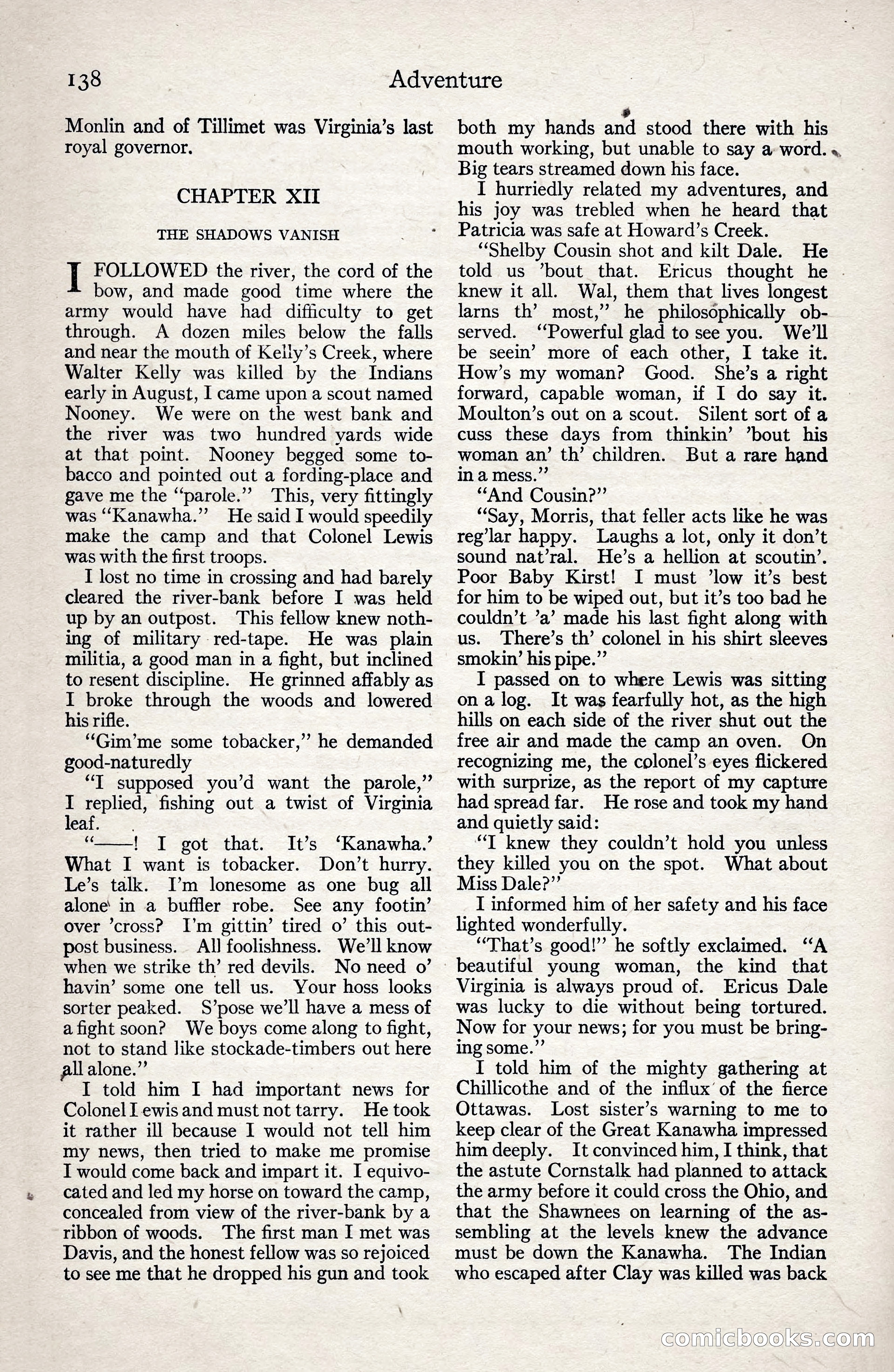 Adventure Magazine, January 3, 1921 — page 148 of 204
