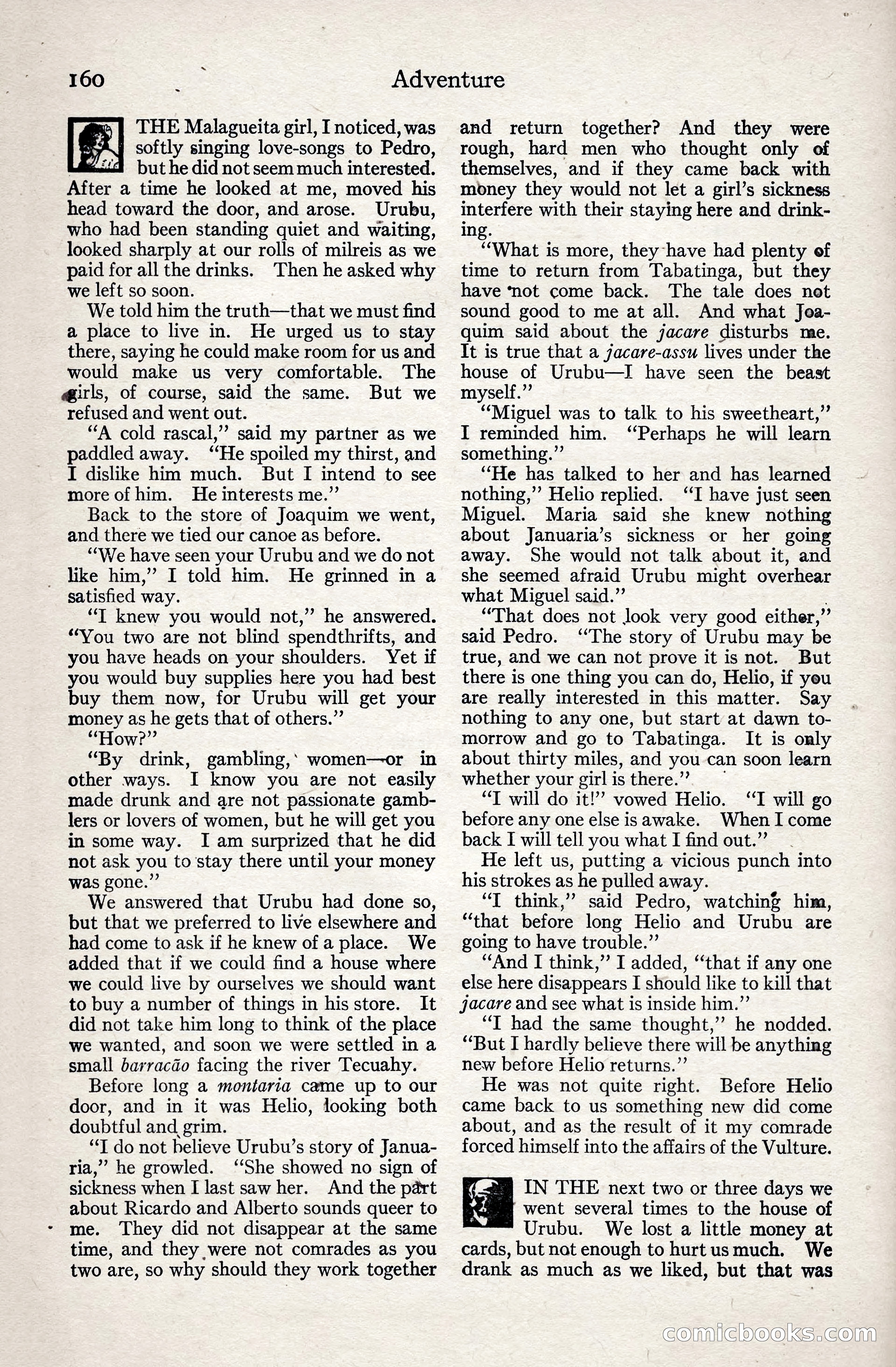 Adventure Magazine, January 3, 1921 — page 170 of 204
