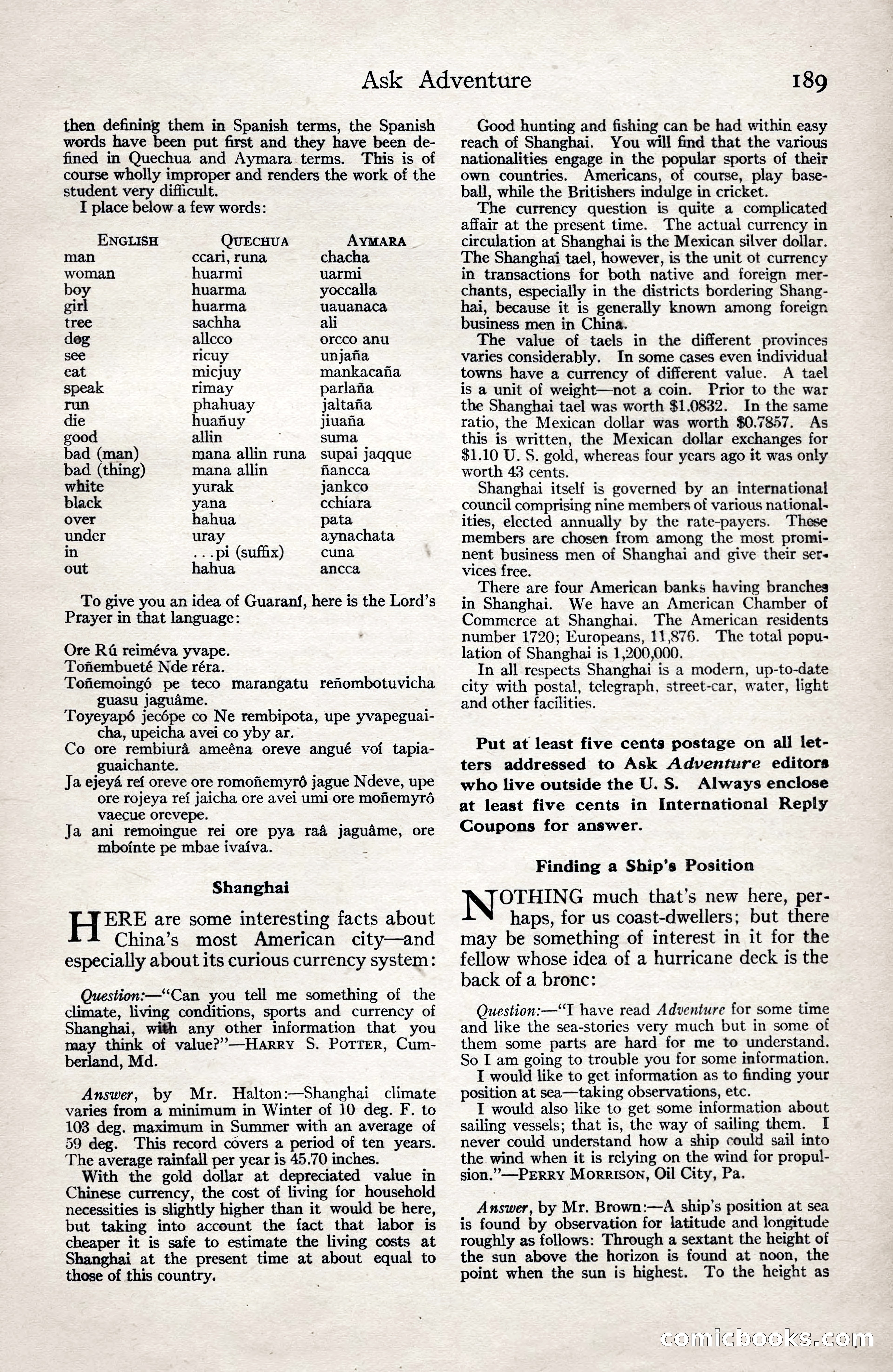 Adventure Magazine, January 3, 1921 — page 199 of 204