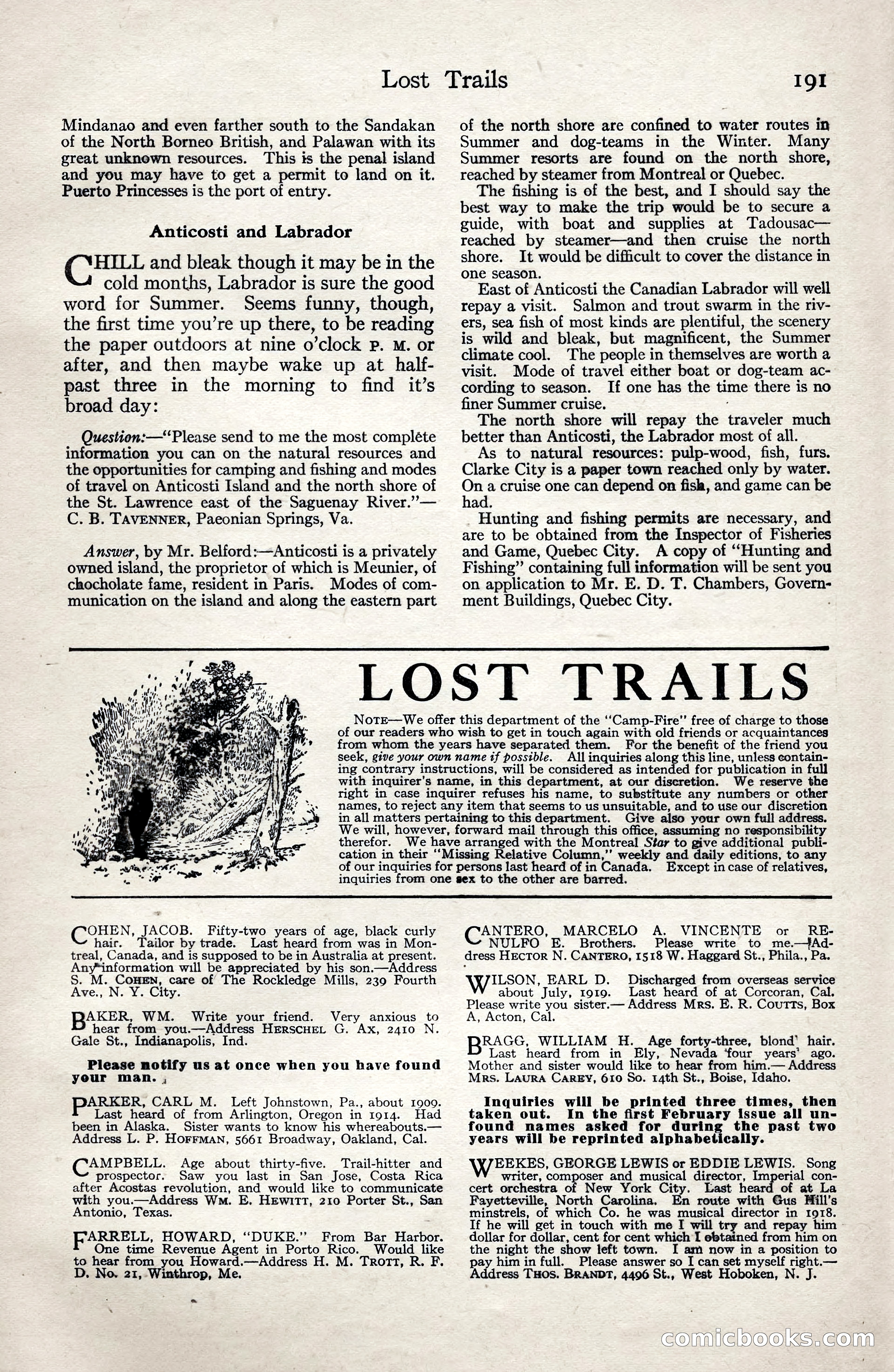 Adventure Magazine, January 3, 1921 — page 201 of 204
