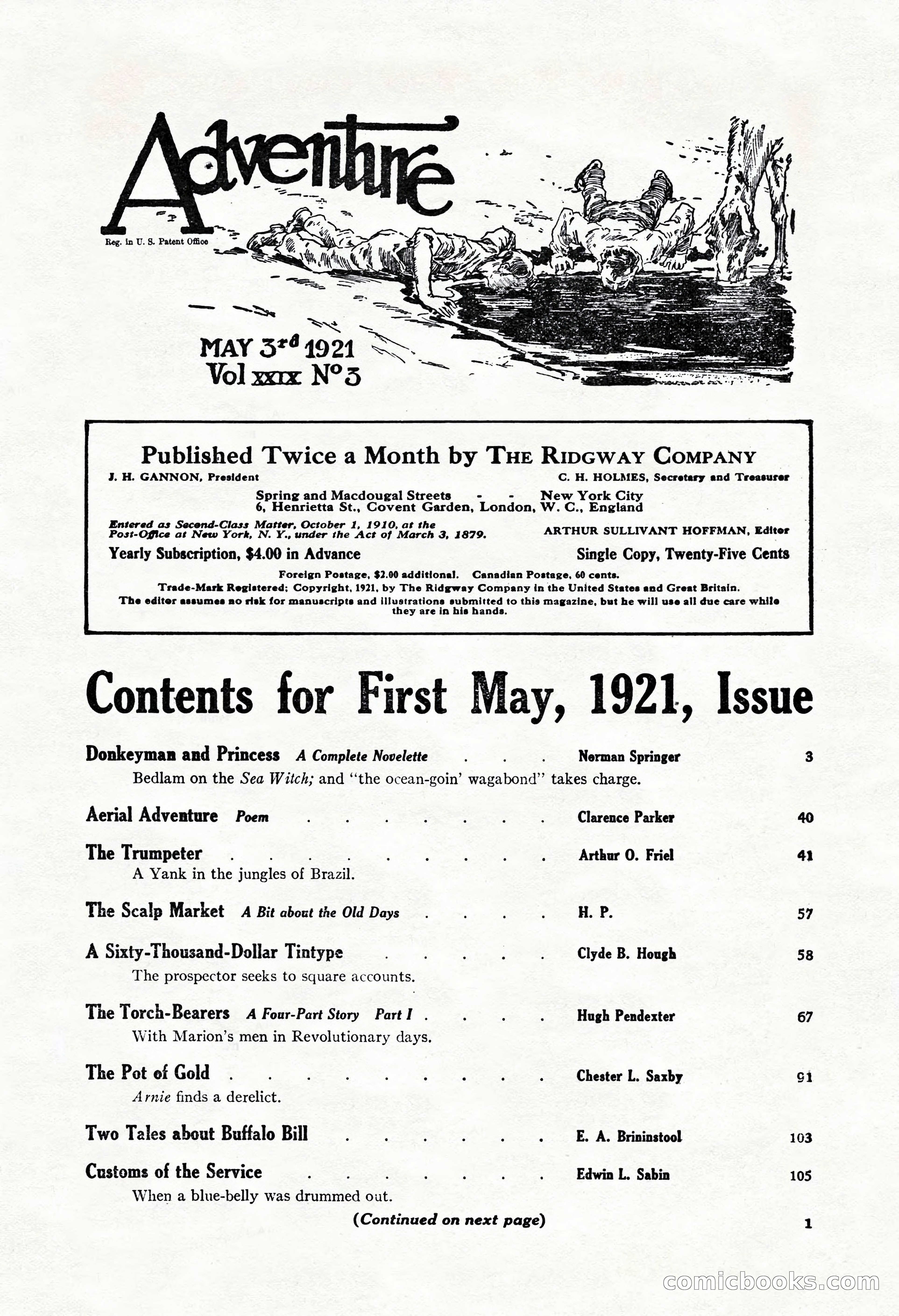 Adventure Magazine, May 3, 1921 — page 11 of 204
