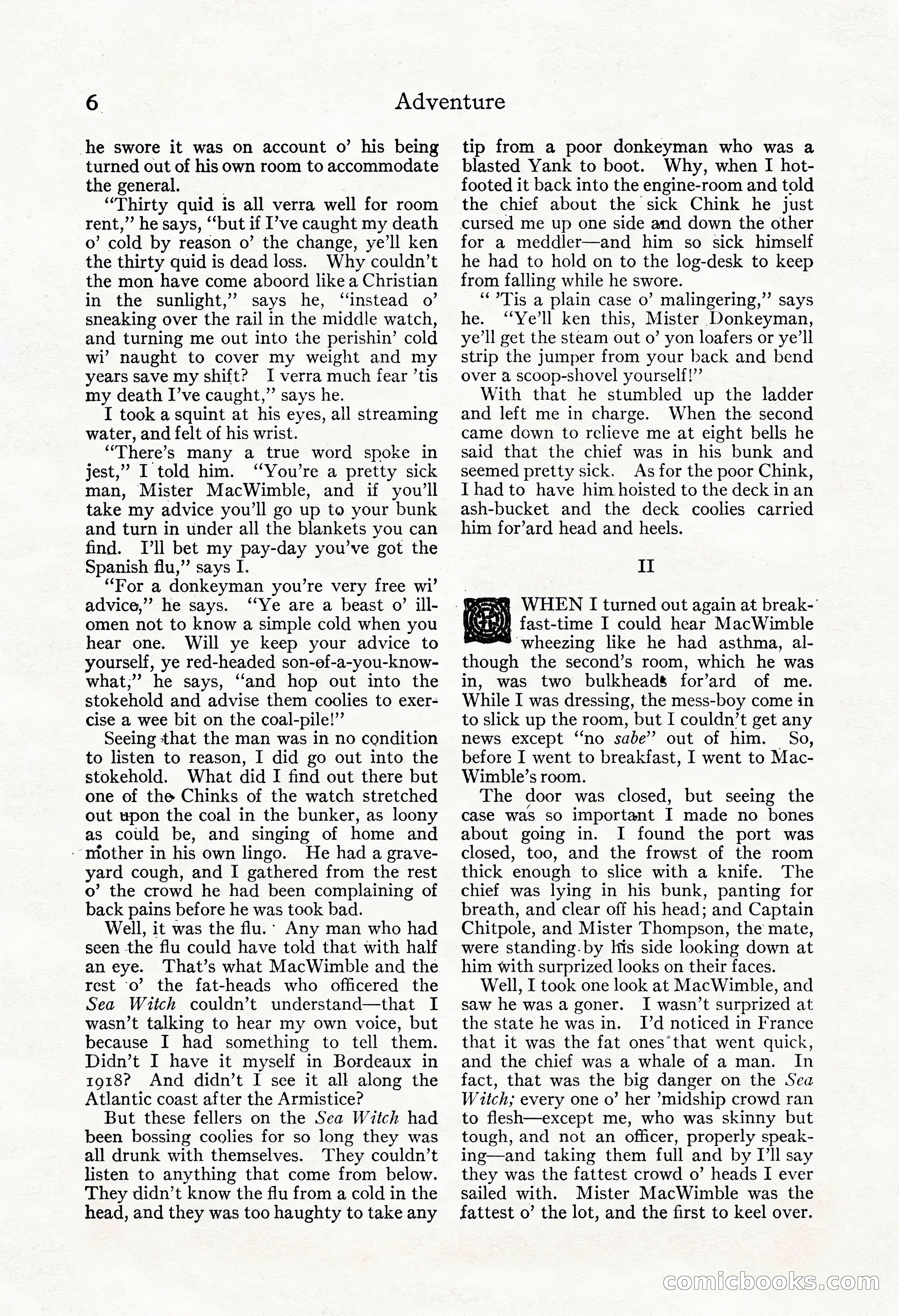 Adventure Magazine, May 3, 1921 — page 16 of 204