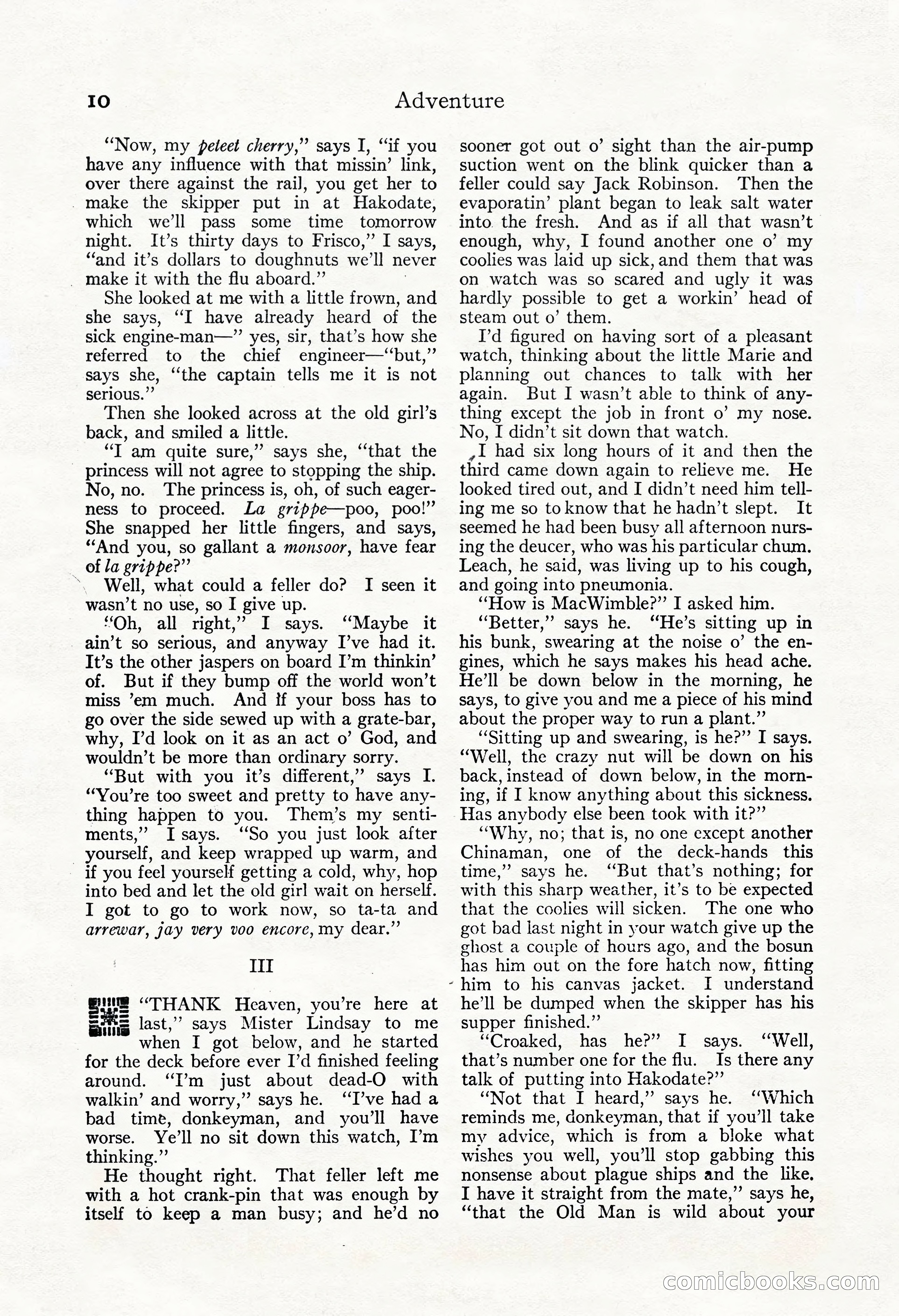 Adventure Magazine, May 3, 1921 — page 20 of 204