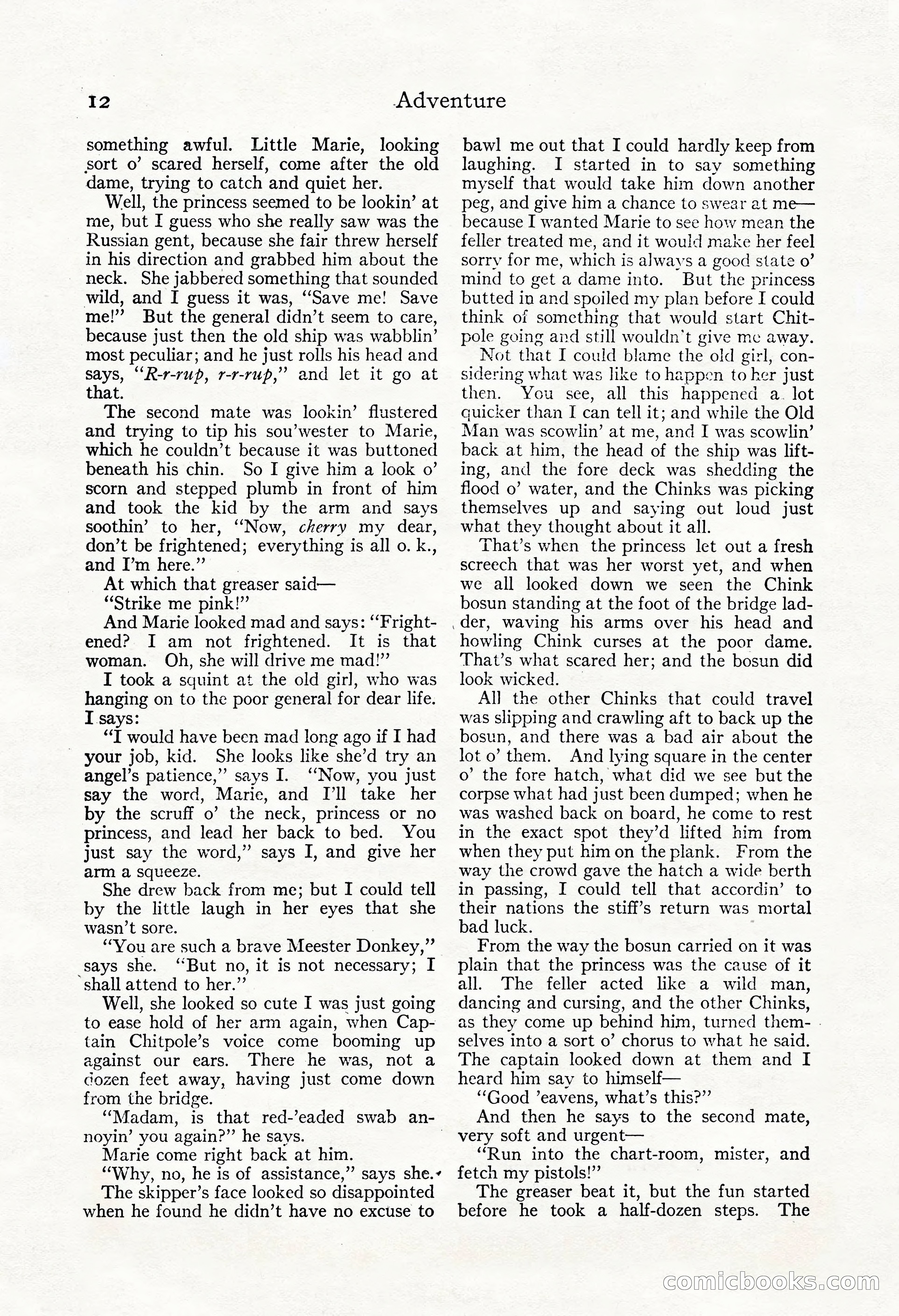 Adventure Magazine, May 3, 1921 — page 22 of 204