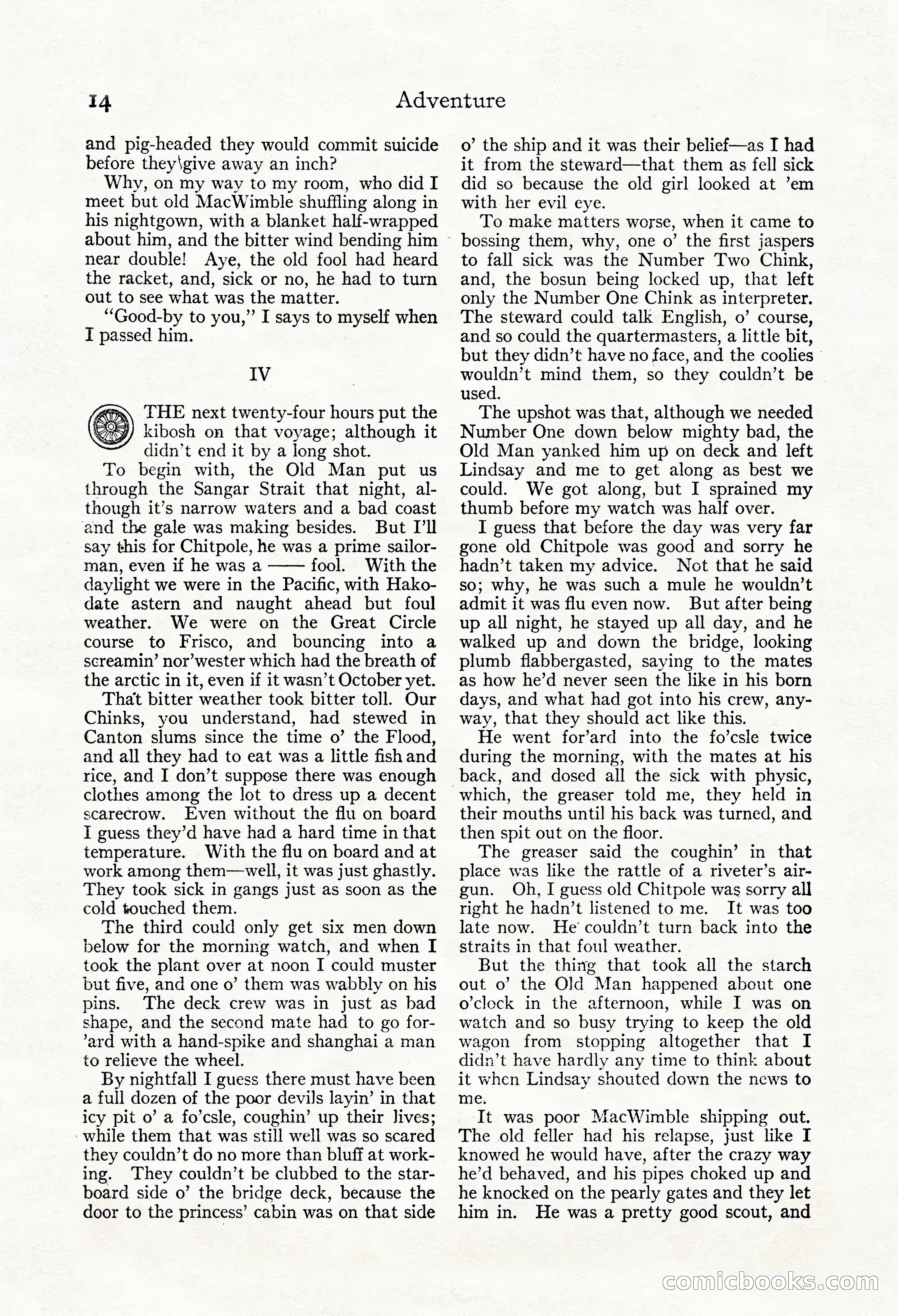 Adventure Magazine, May 3, 1921 — page 24 of 204