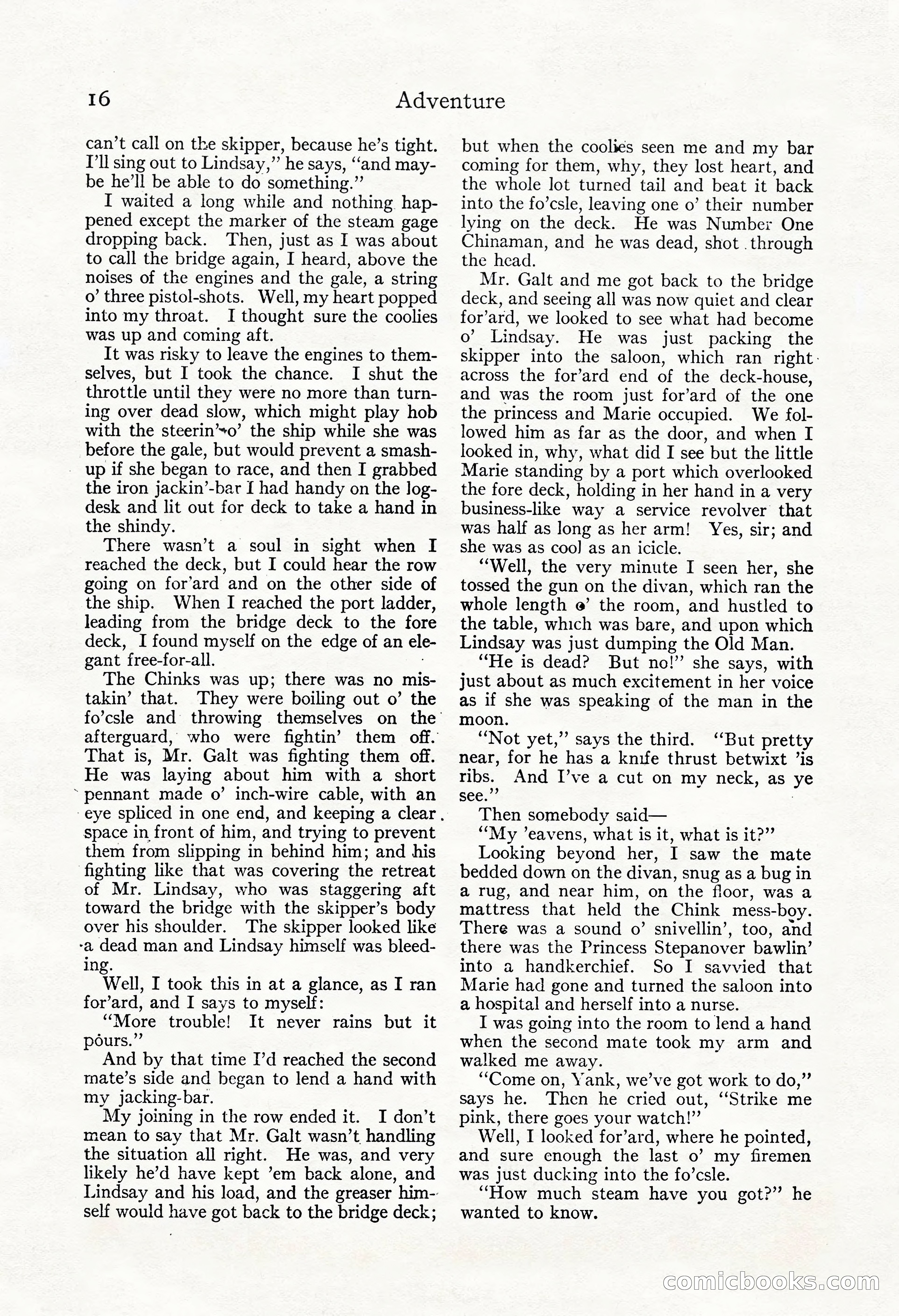 Adventure Magazine, May 3, 1921 — page 26 of 204