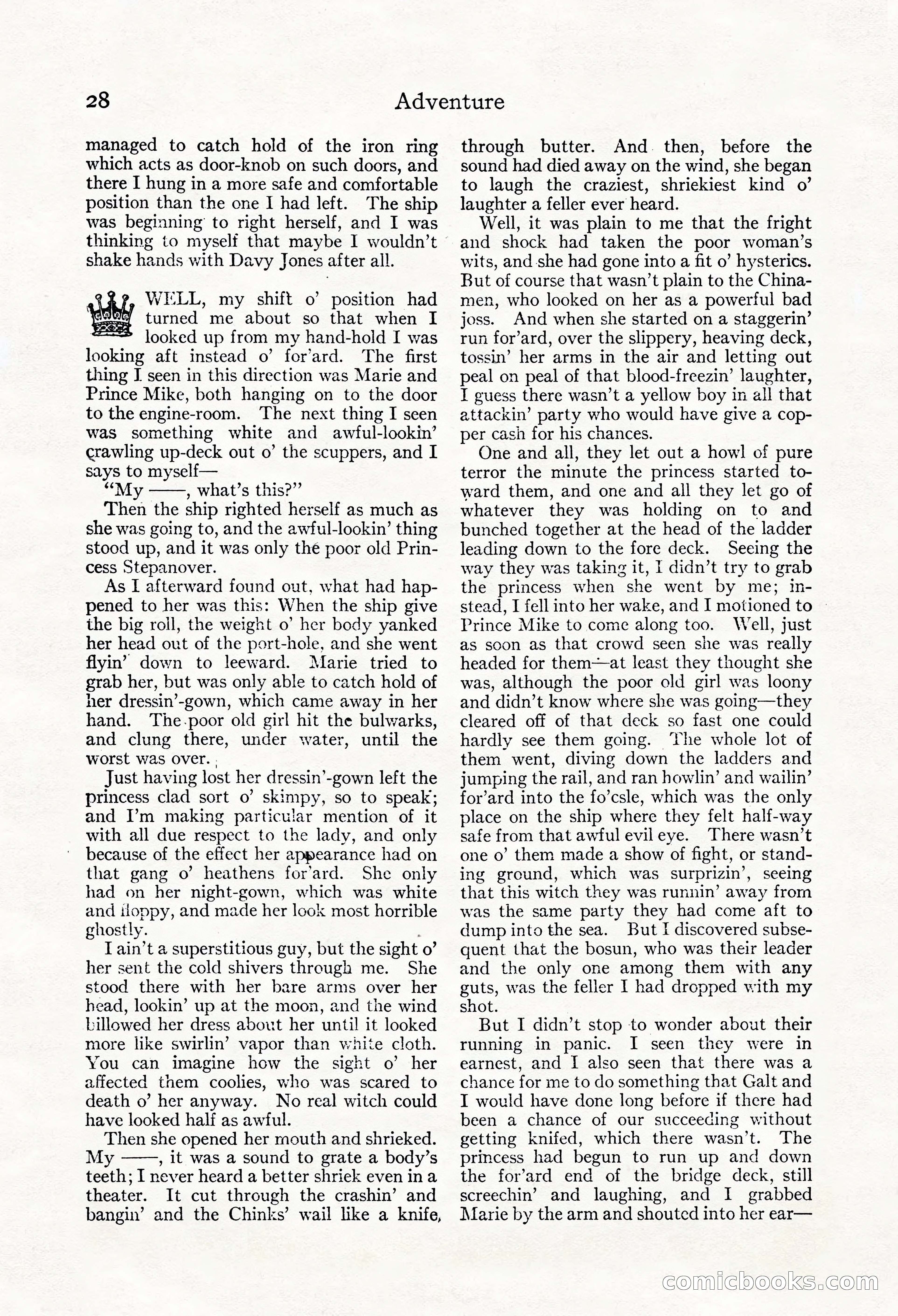 Adventure Magazine, May 3, 1921 — page 38 of 204