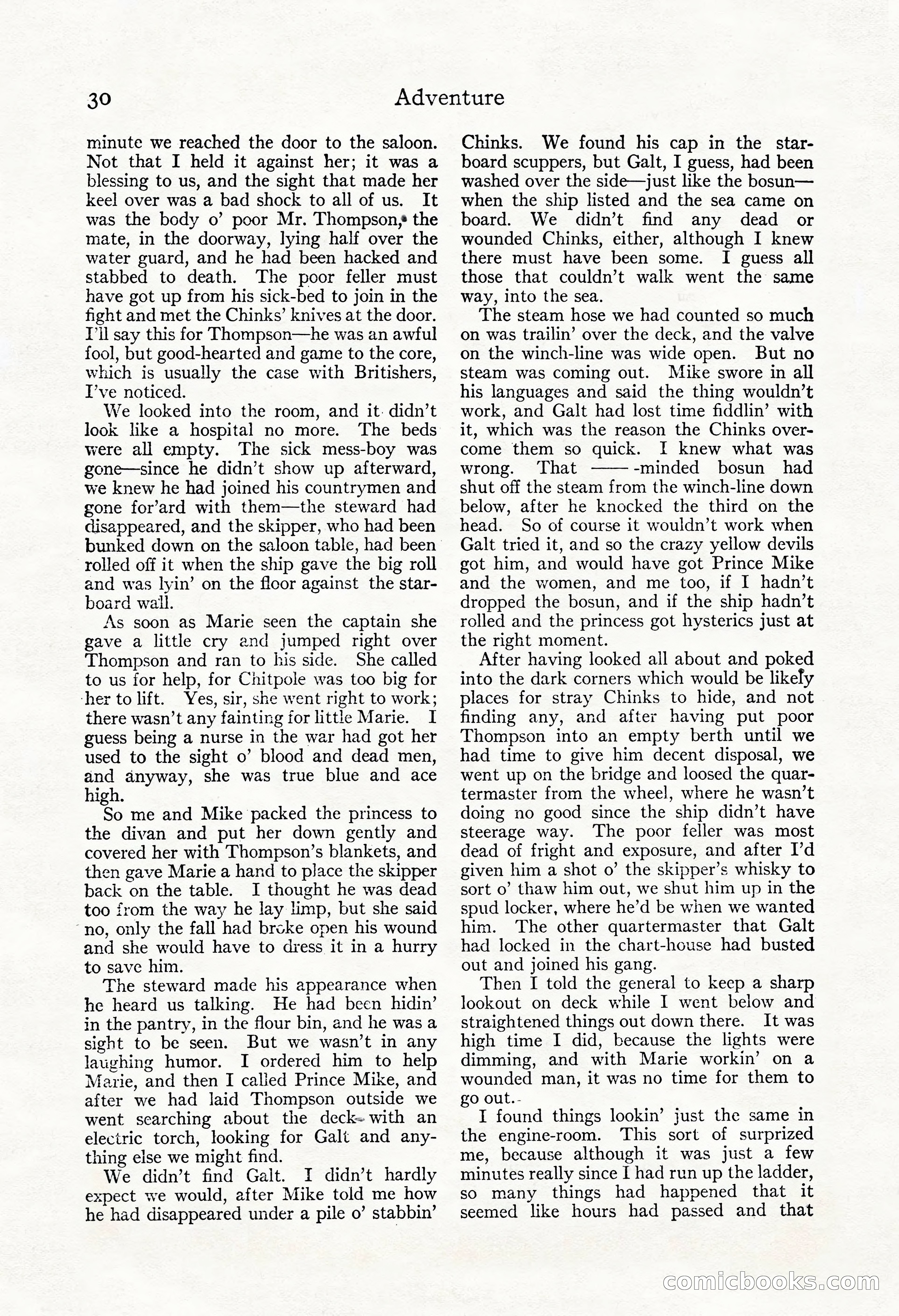 Adventure Magazine, May 3, 1921 — page 40 of 204