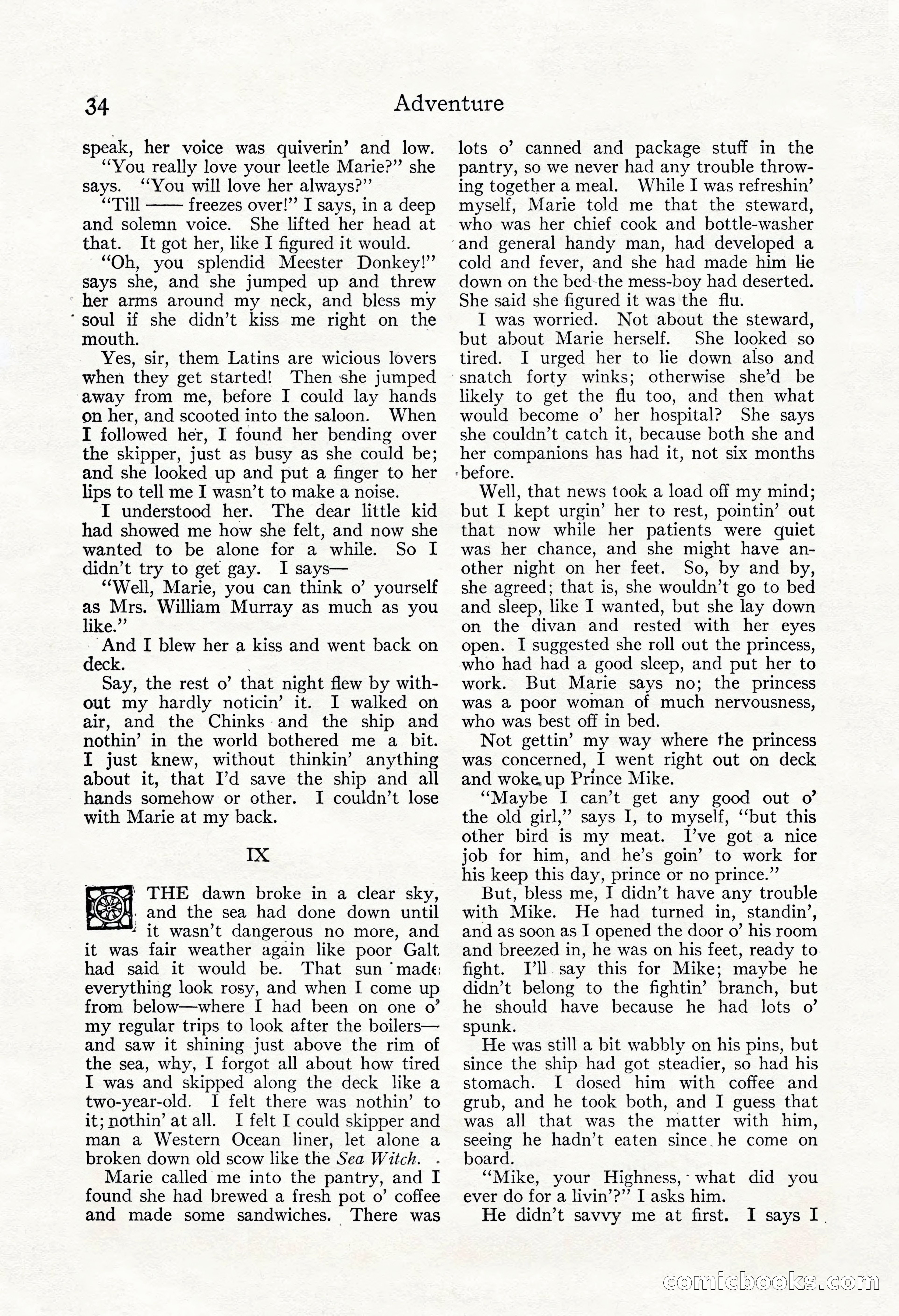 Adventure Magazine, May 3, 1921 — page 44 of 204