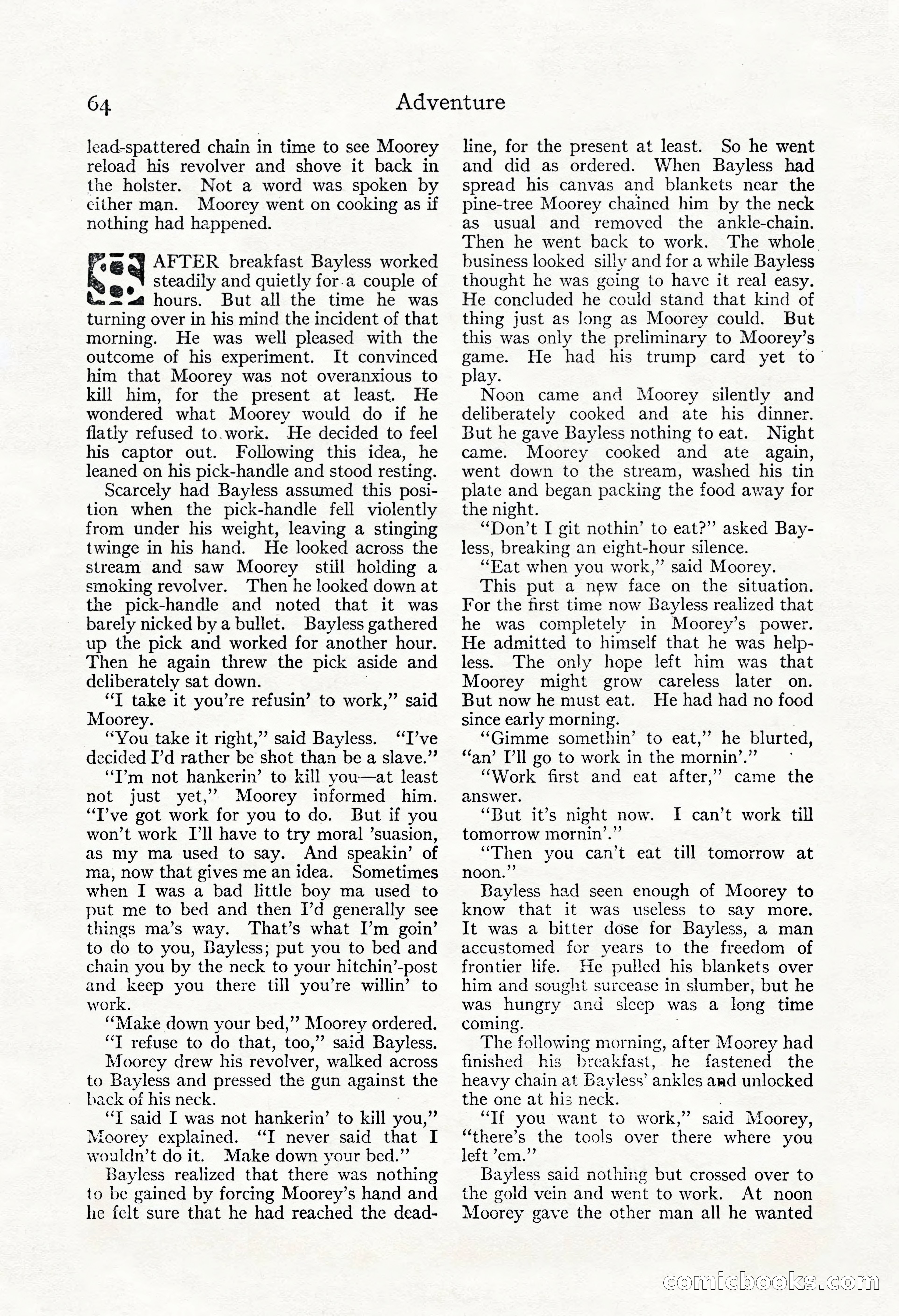 Adventure Magazine, May 3, 1921 — page 74 of 204