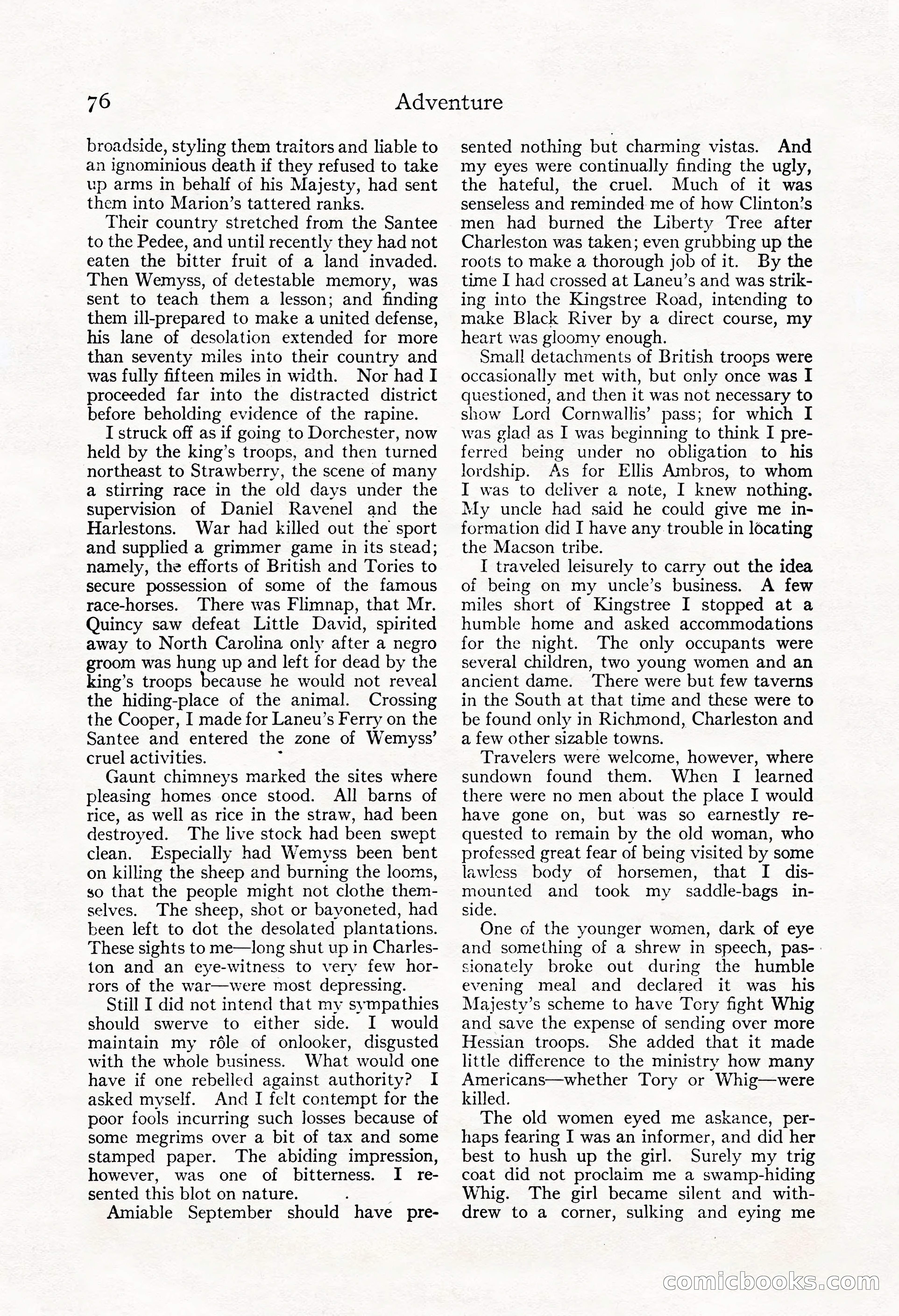 Adventure Magazine, May 3, 1921 — page 86 of 204