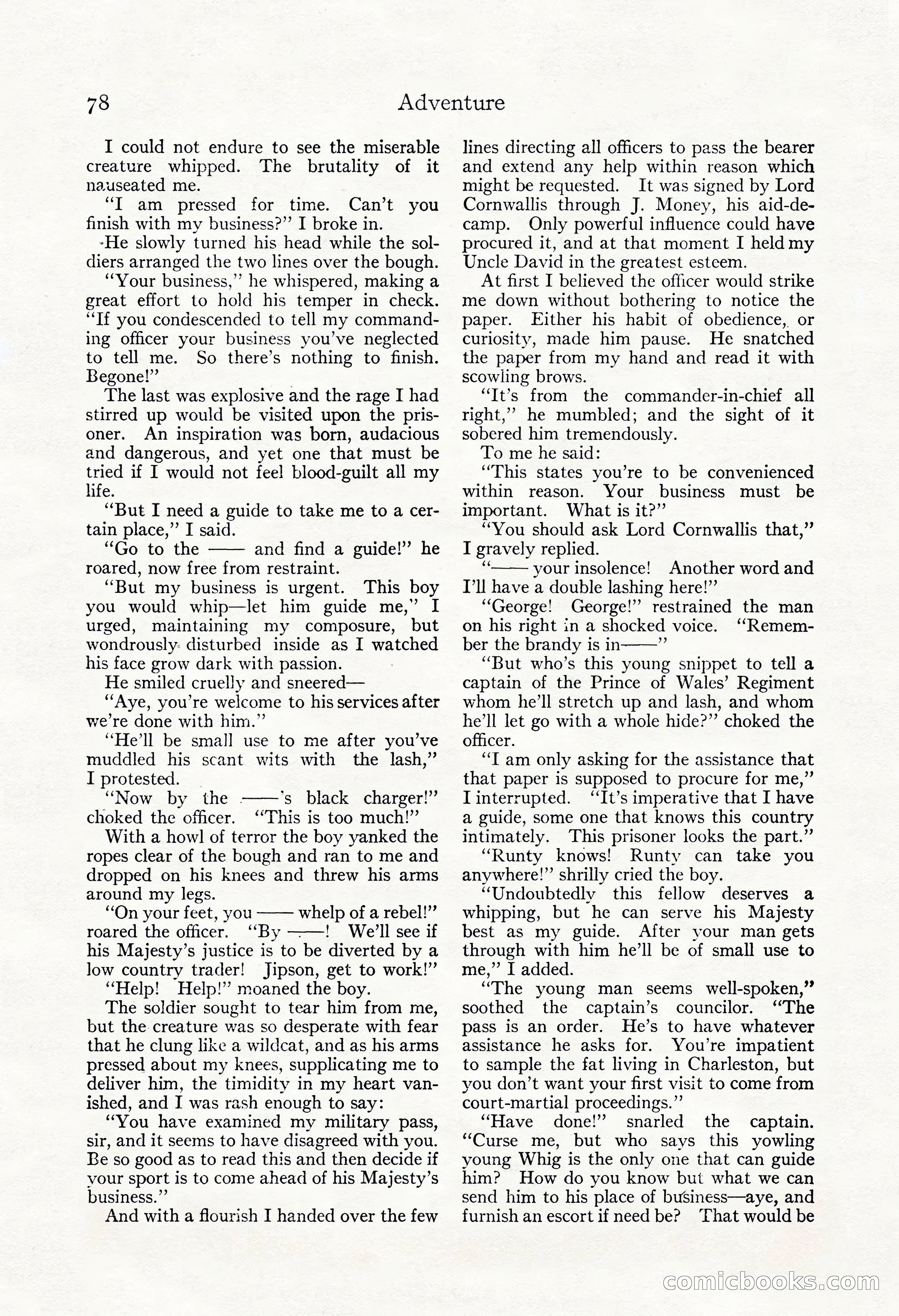 Adventure Magazine, May 3, 1921 — page 88 of 204