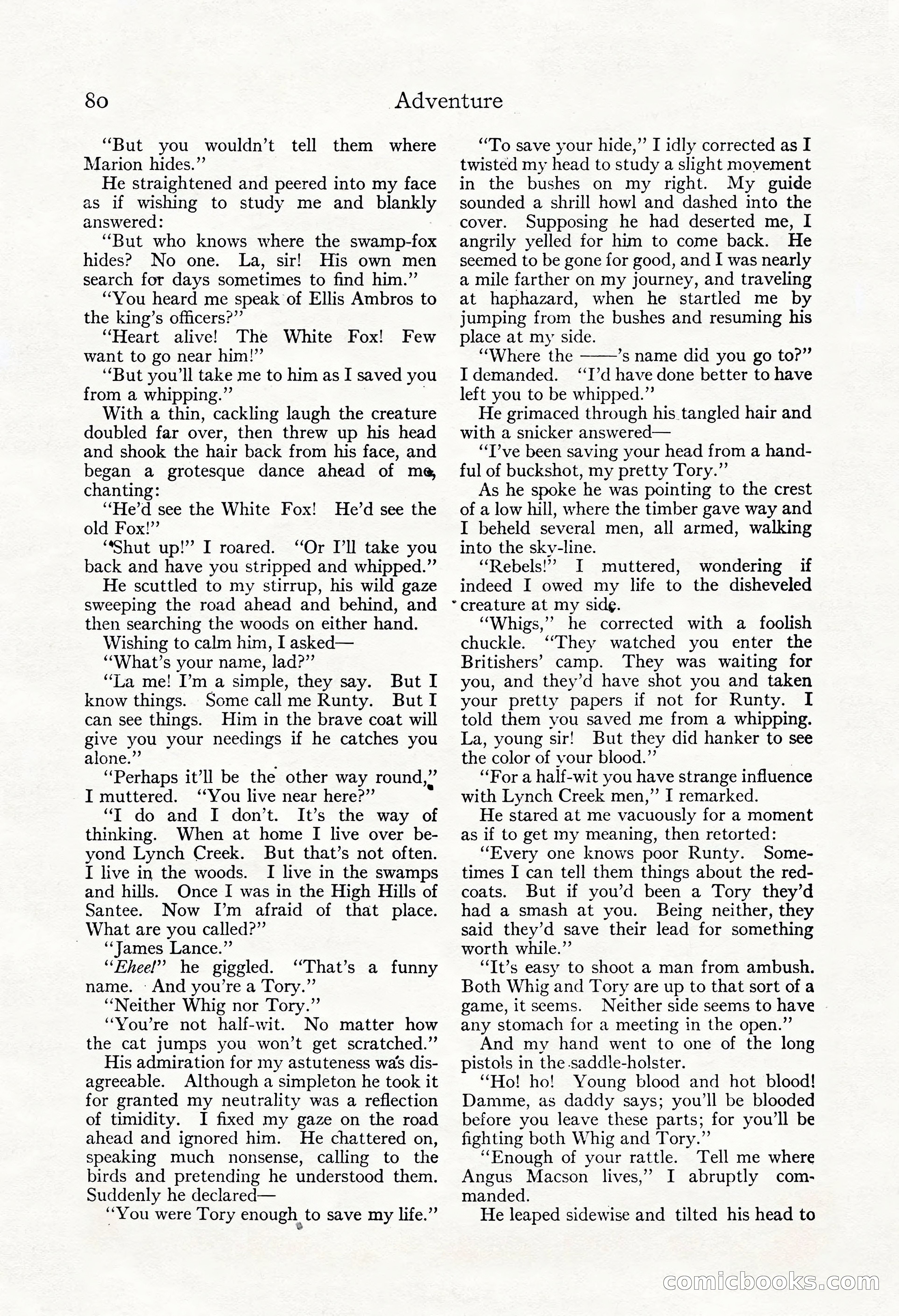 Adventure Magazine, May 3, 1921 — page 90 of 204