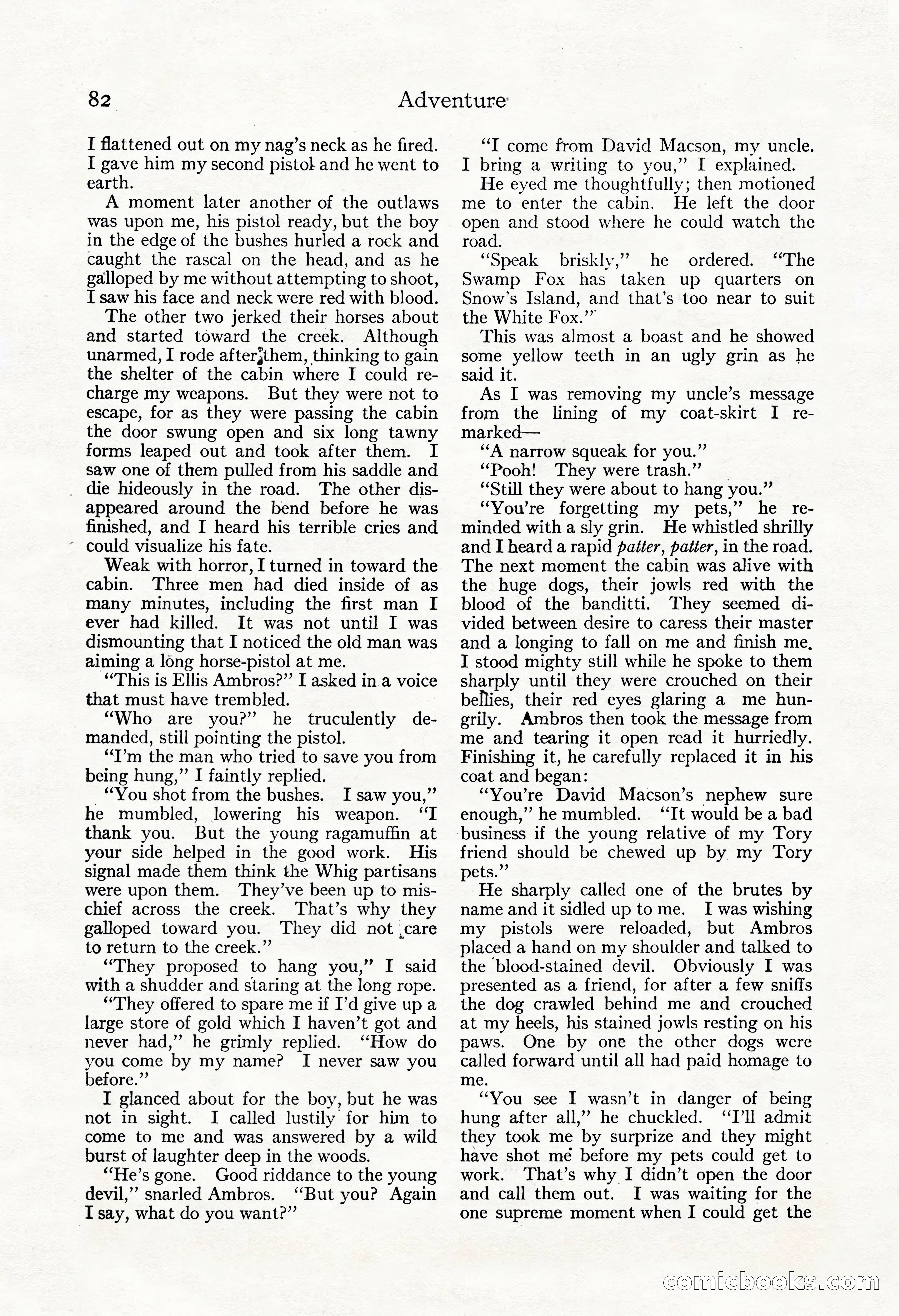 Adventure Magazine, May 3, 1921 — page 92 of 204