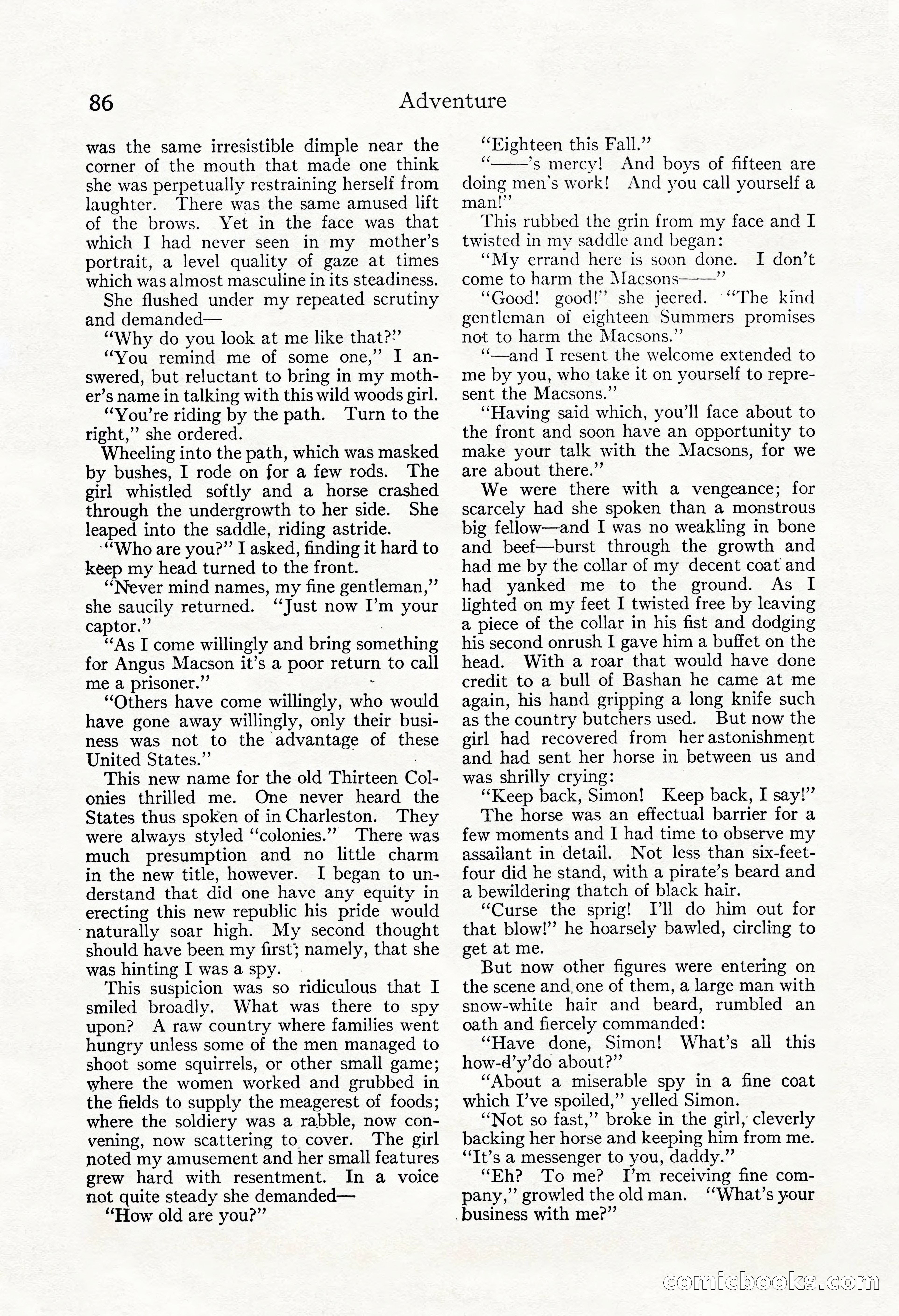Adventure Magazine, May 3, 1921 — page 96 of 204