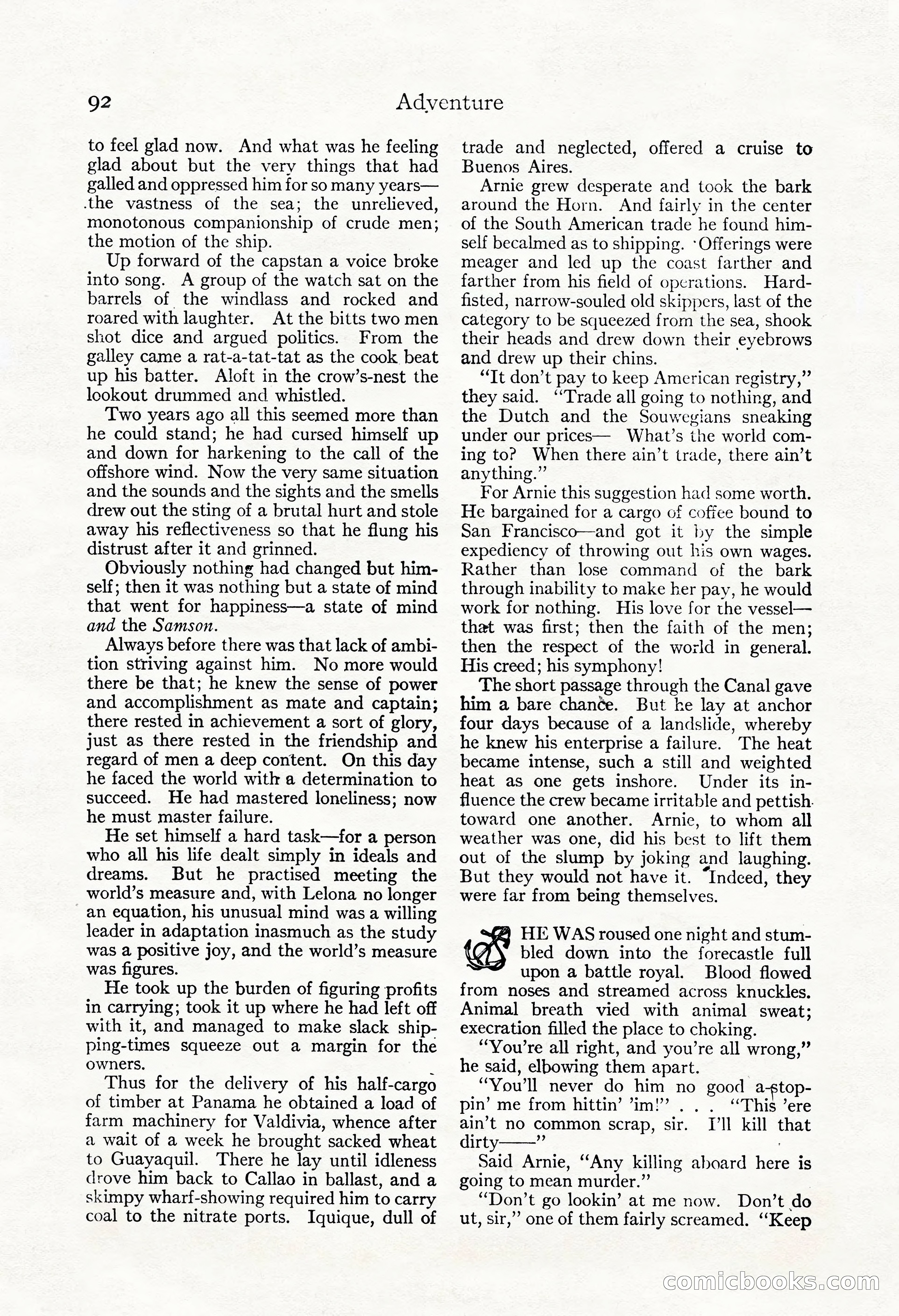 Adventure Magazine, May 3, 1921 — page 102 of 204