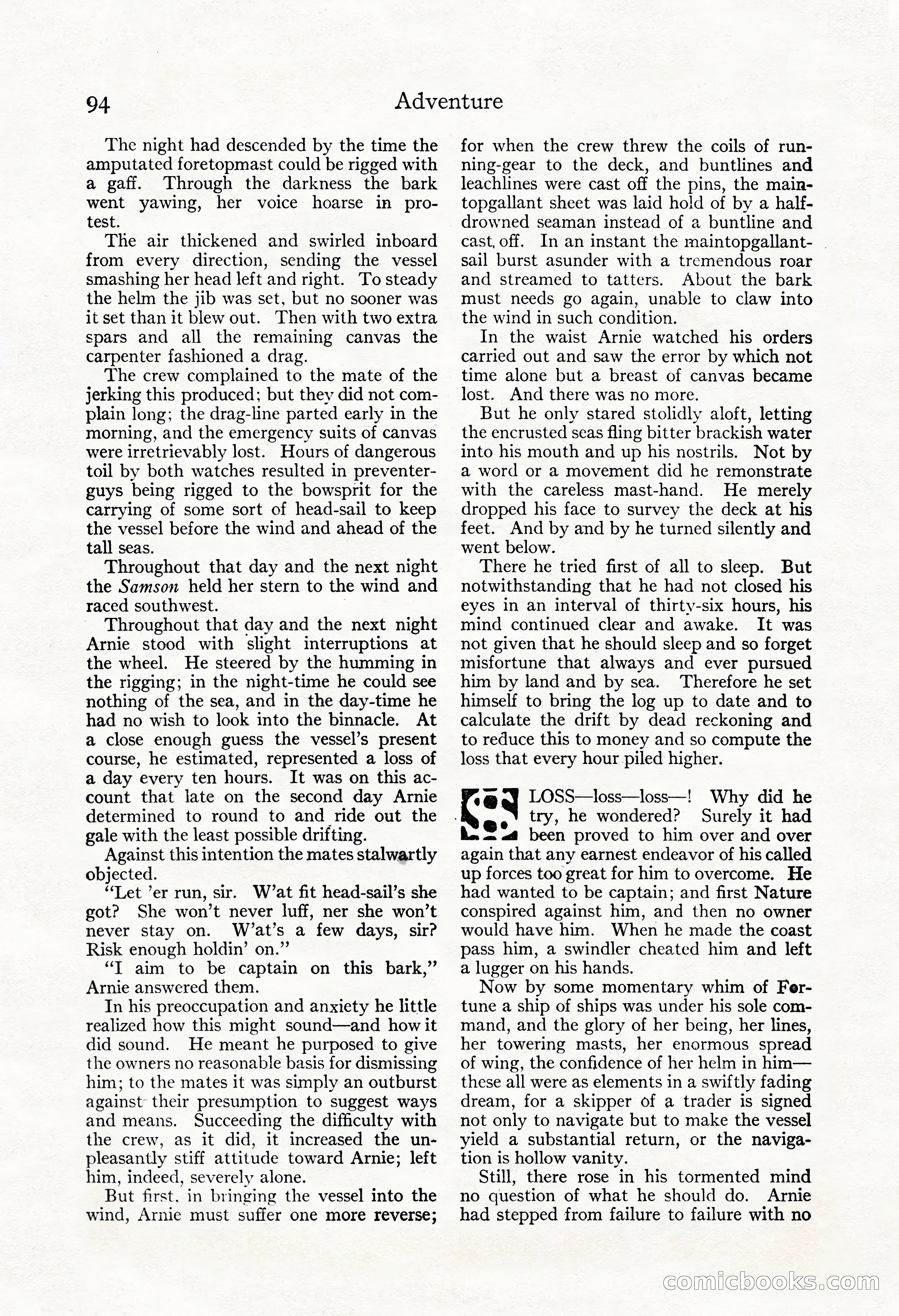Adventure Magazine, May 3, 1921 — page 104 of 204