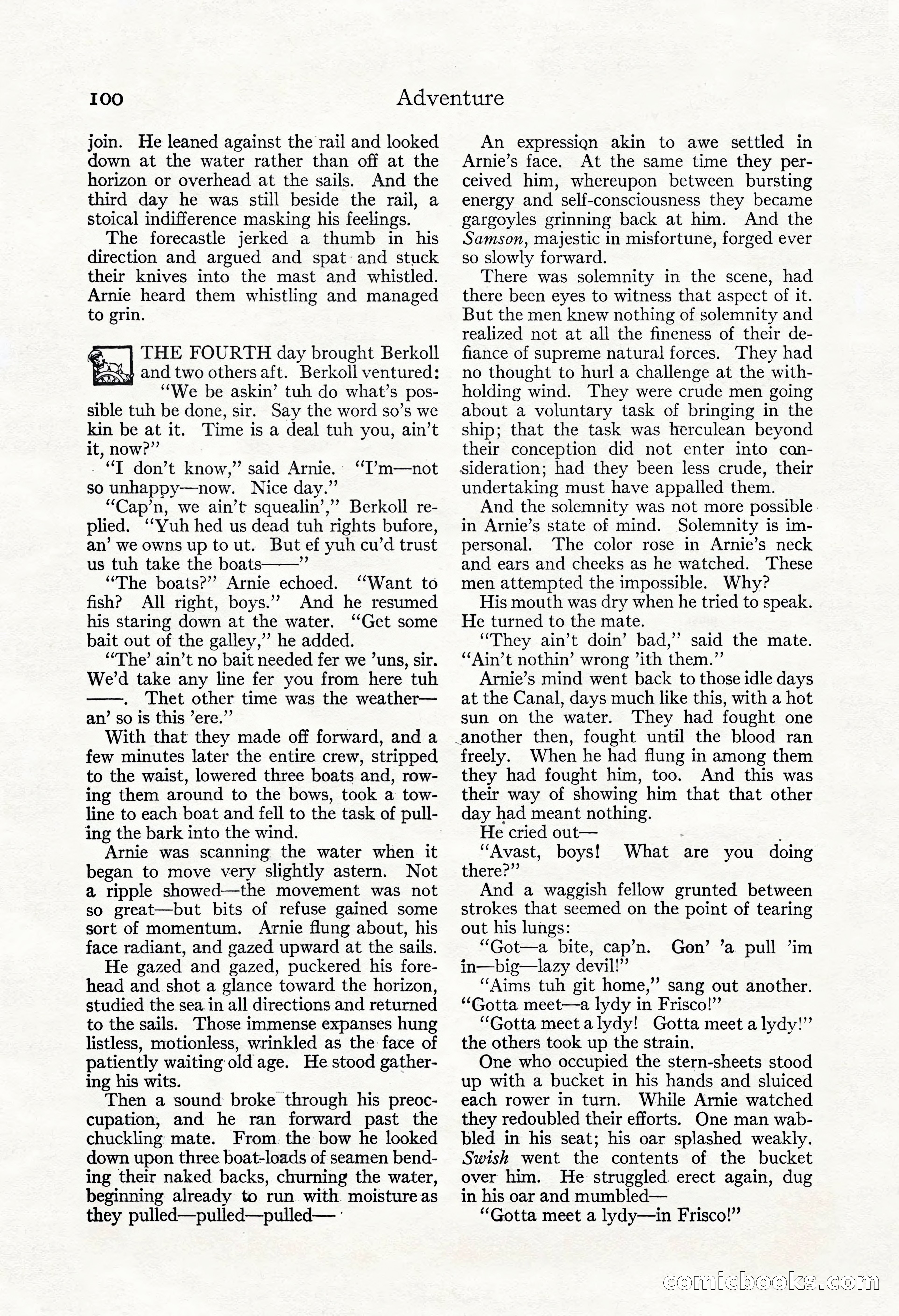 Adventure Magazine, May 3, 1921 — page 110 of 204