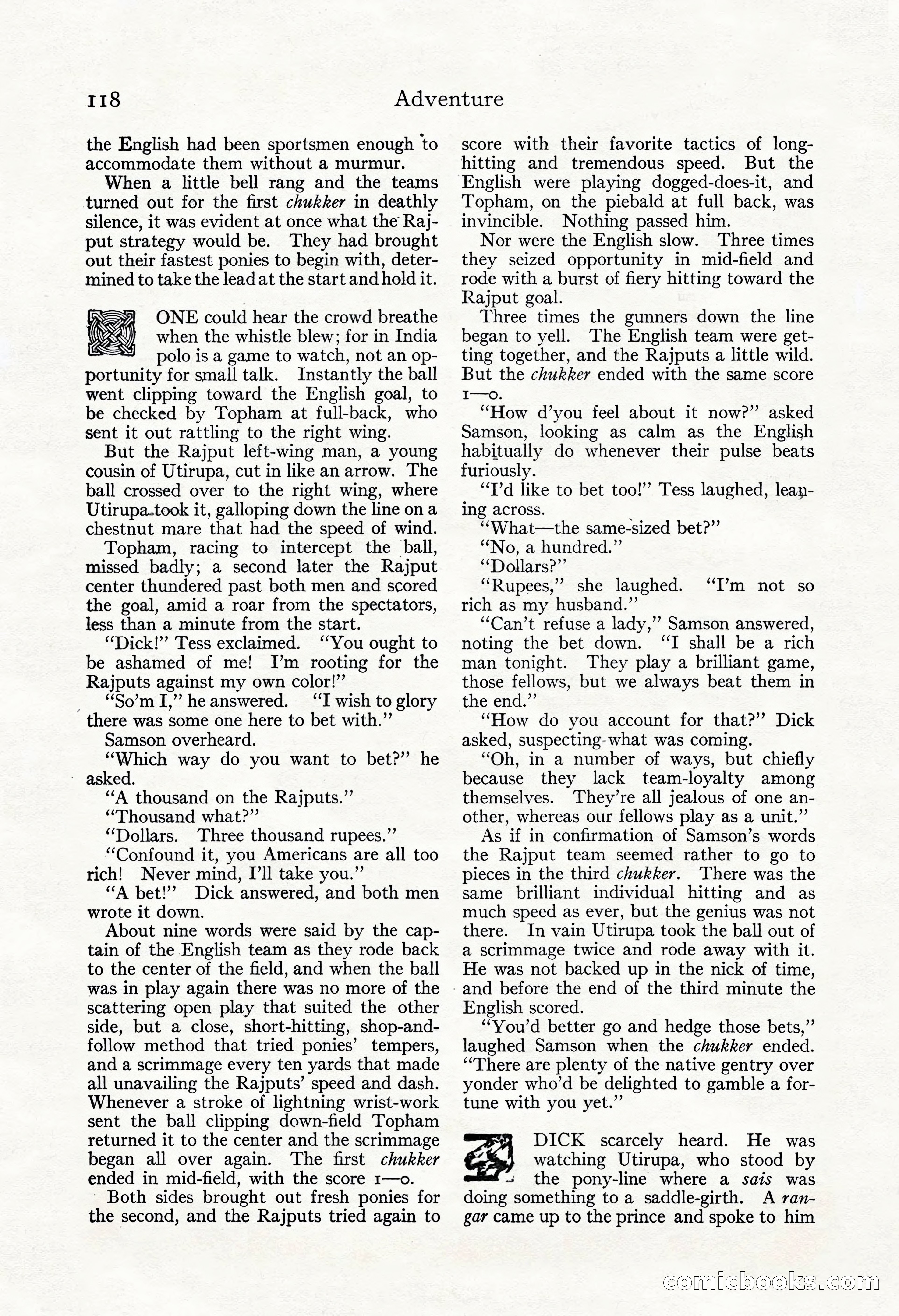 Adventure Magazine, May 3, 1921 — page 128 of 204