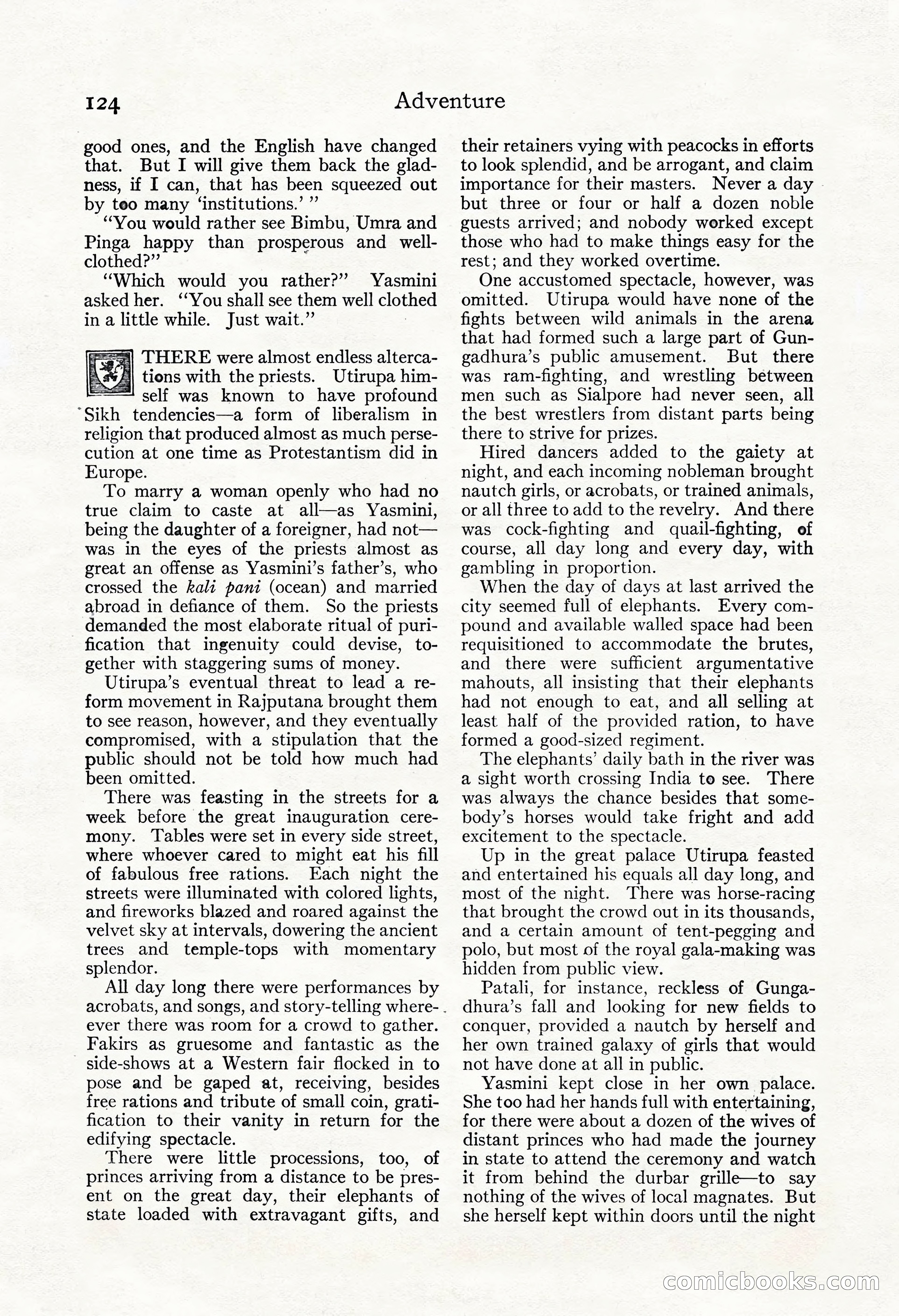 Adventure Magazine, May 3, 1921 — page 134 of 204