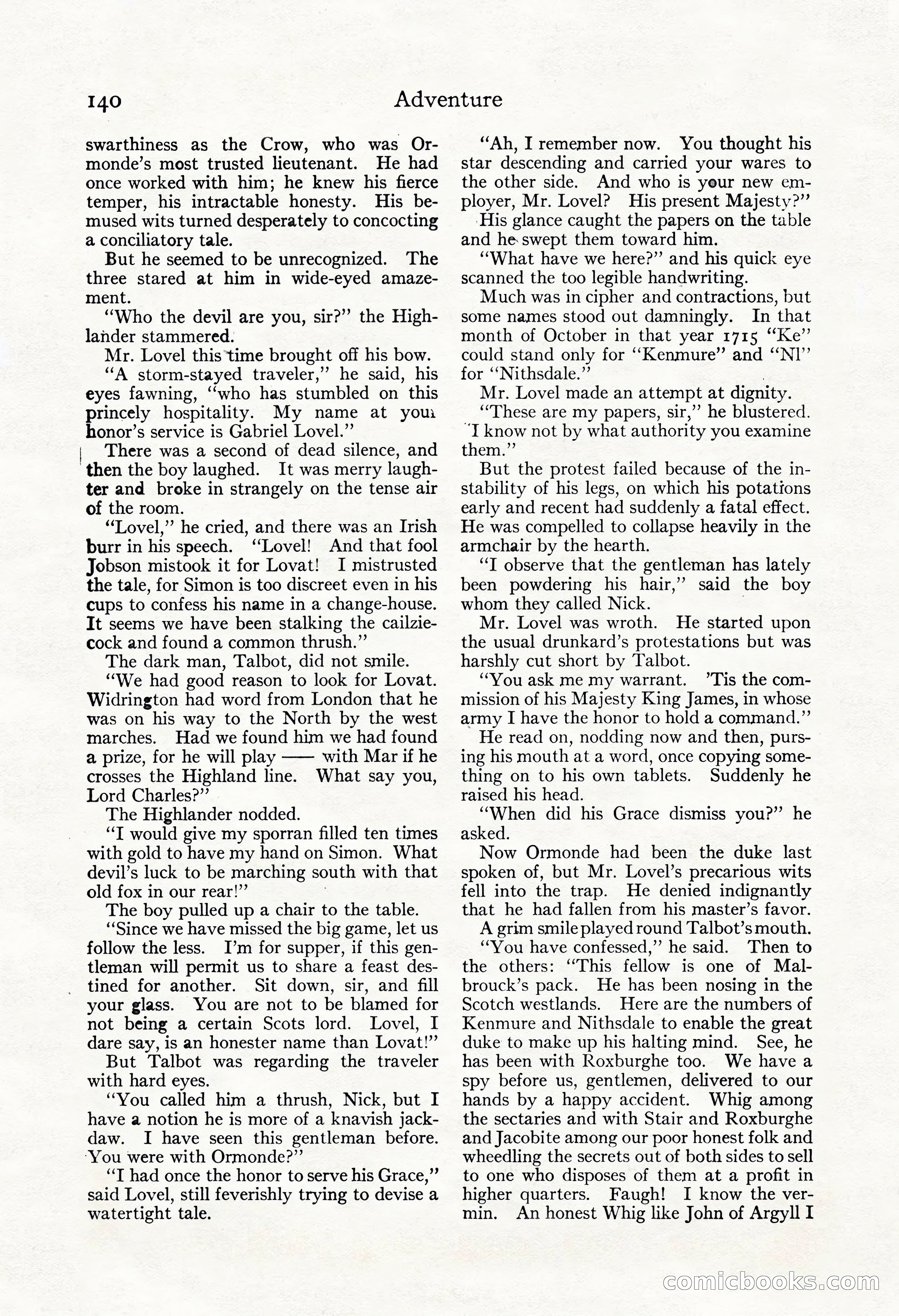 Adventure Magazine, May 3, 1921 — page 150 of 204