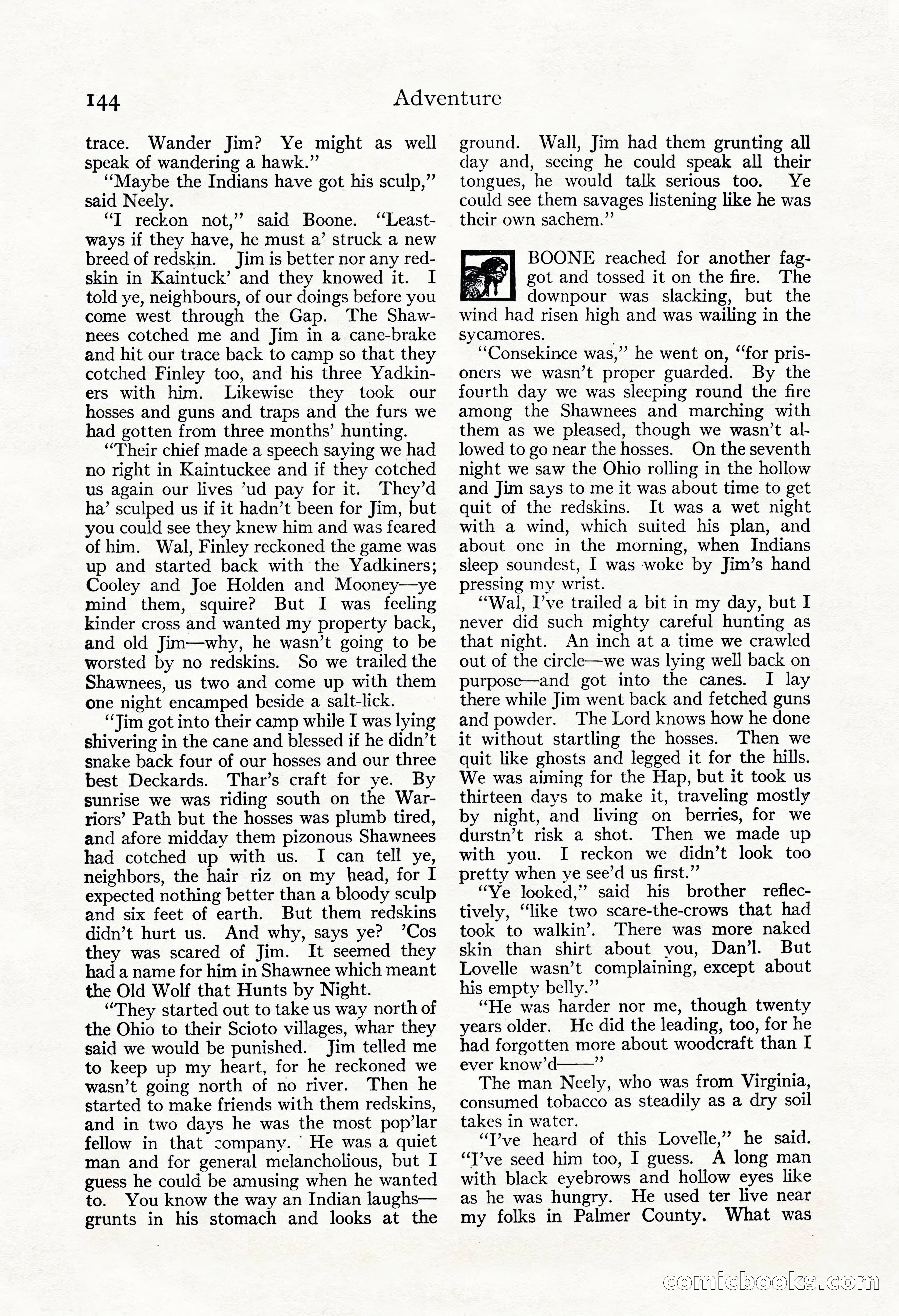 Adventure Magazine, May 3, 1921 — page 154 of 204