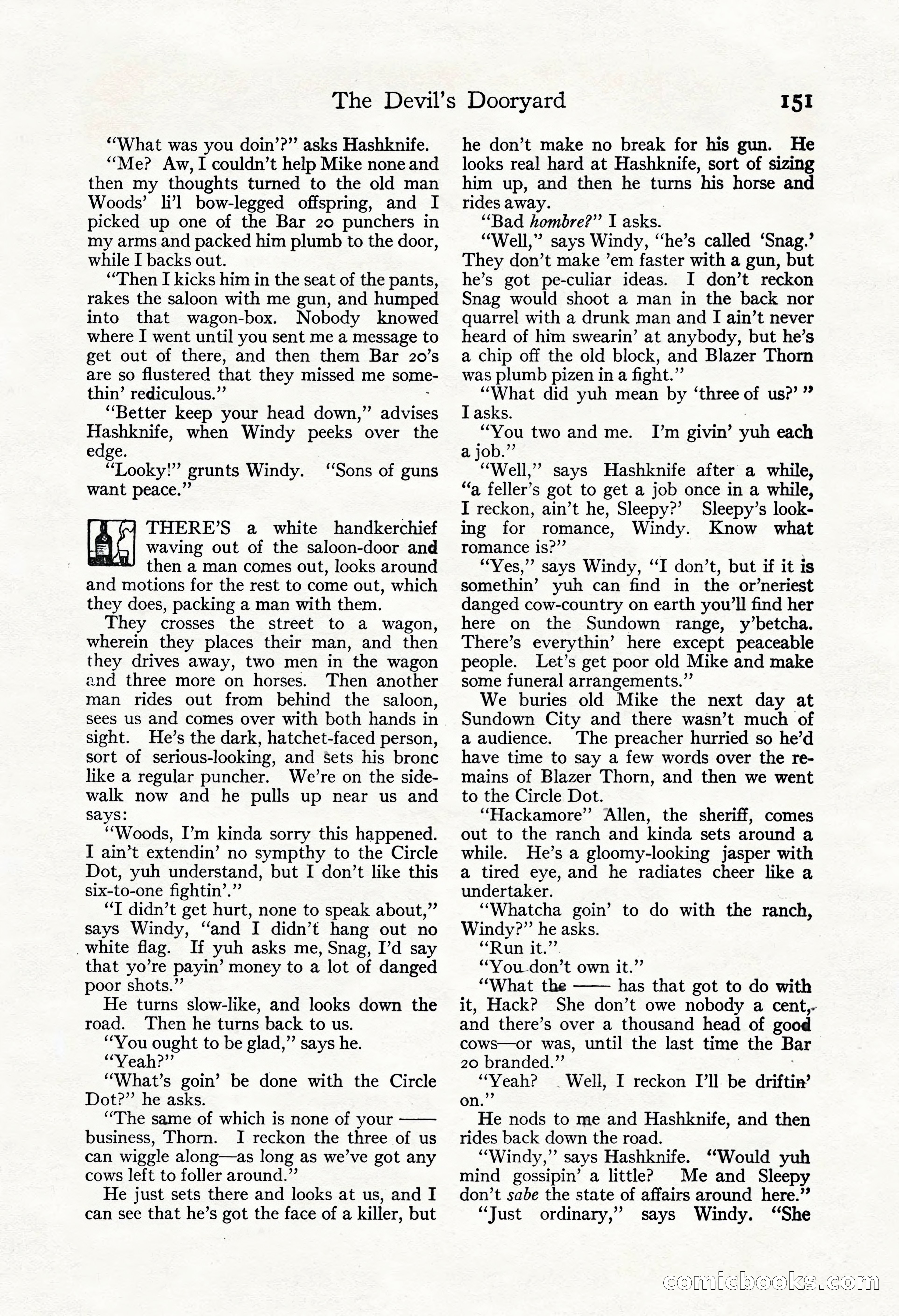 Adventure Magazine, May 3, 1921 — page 161 of 204